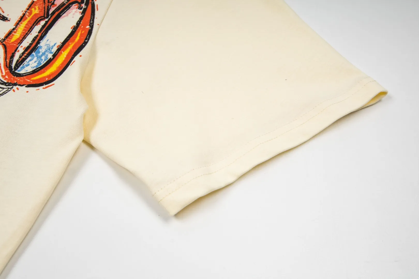 G73# ​​GodSpeed ​​white ink direct spray short sleeve S-XL size apricot P110