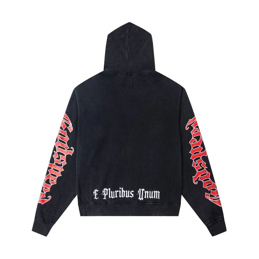 G02# GodSpeed ​​white ink direct spray sweatshirt S-XL washed black P236 apricot P226