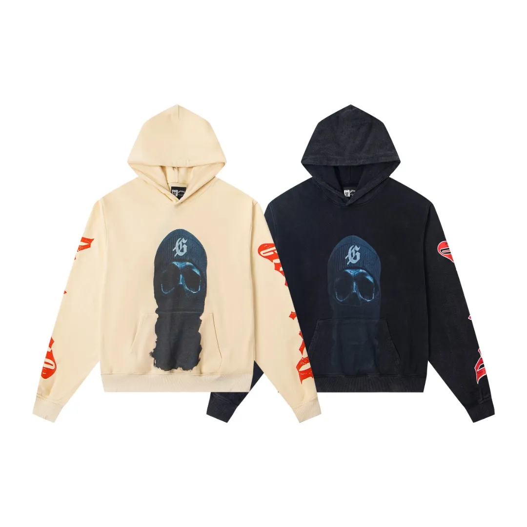 G02# GodSpeed ​​white ink direct spray sweatshirt S-XL washed black P236 apricot P226