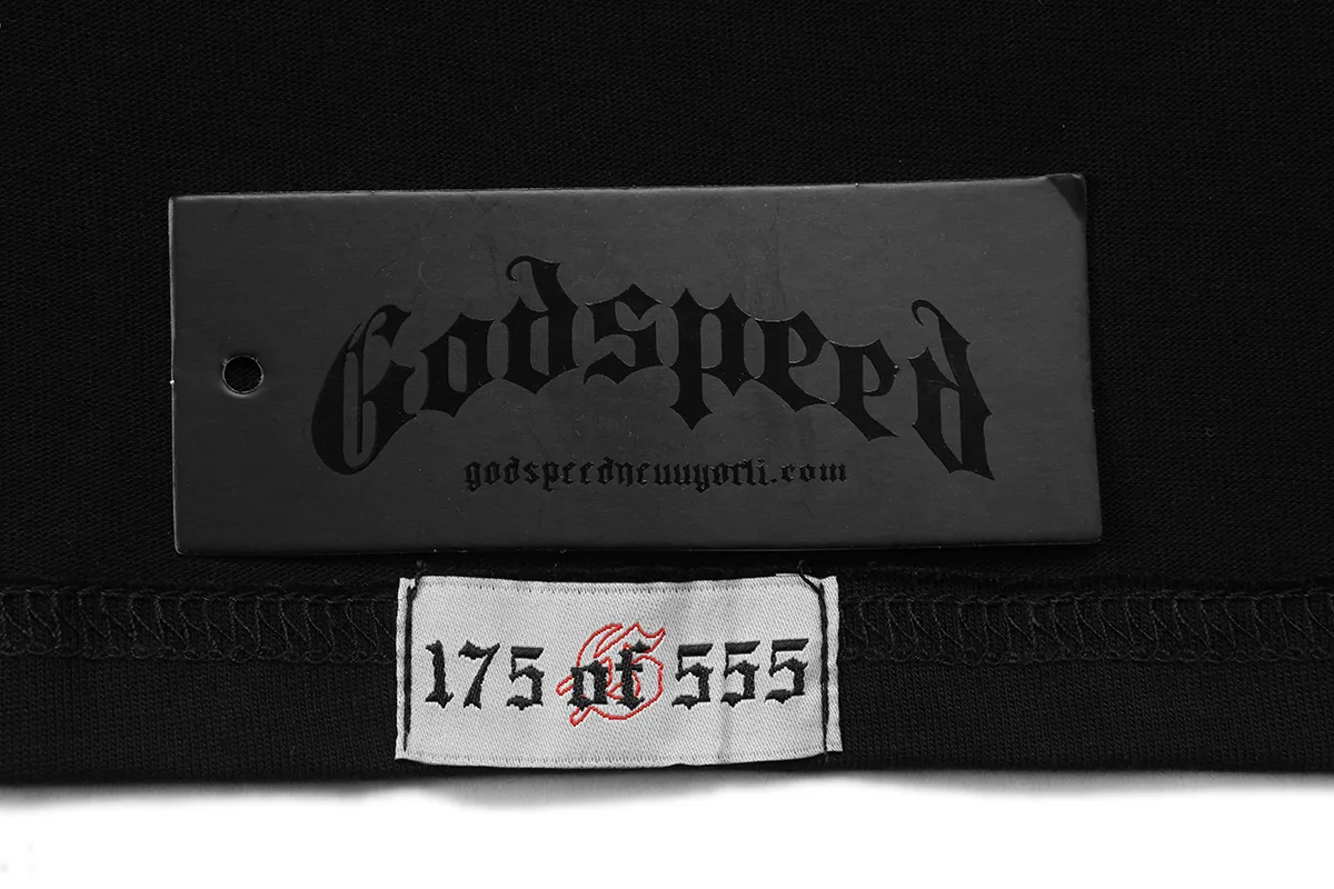 Godspeed basic letter print short sleeve P100 S-XL loose fit