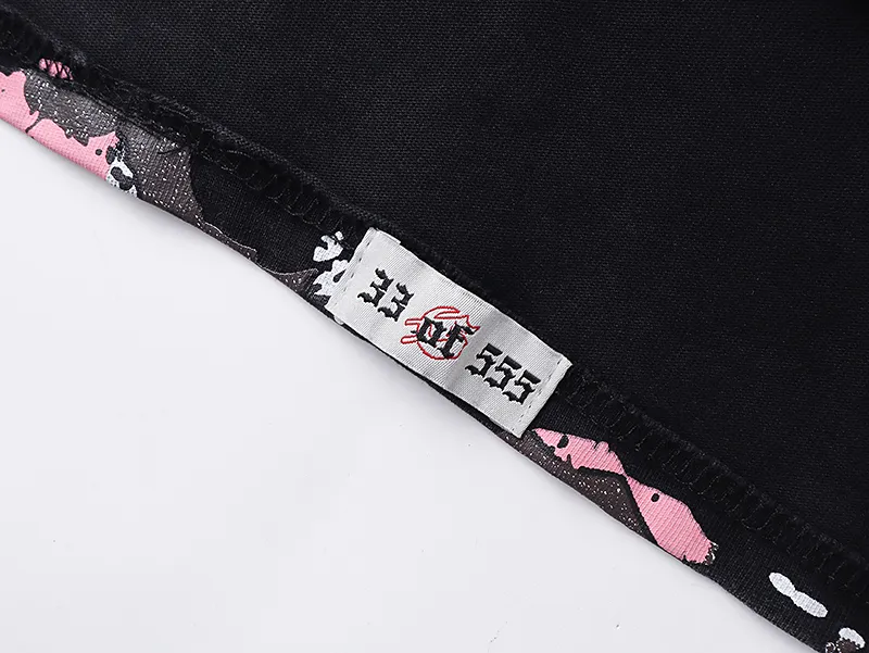 1036# P126 Washed Black Real Shot Godspeed American Fashion Rock Street Retro Washed Distressed Printed Pure Cotton Short Sleeves Fabric: 250g 32 Count Fine Cotton Double Yarn Pure Cotton Color: Washed Black Size: S M L XL
