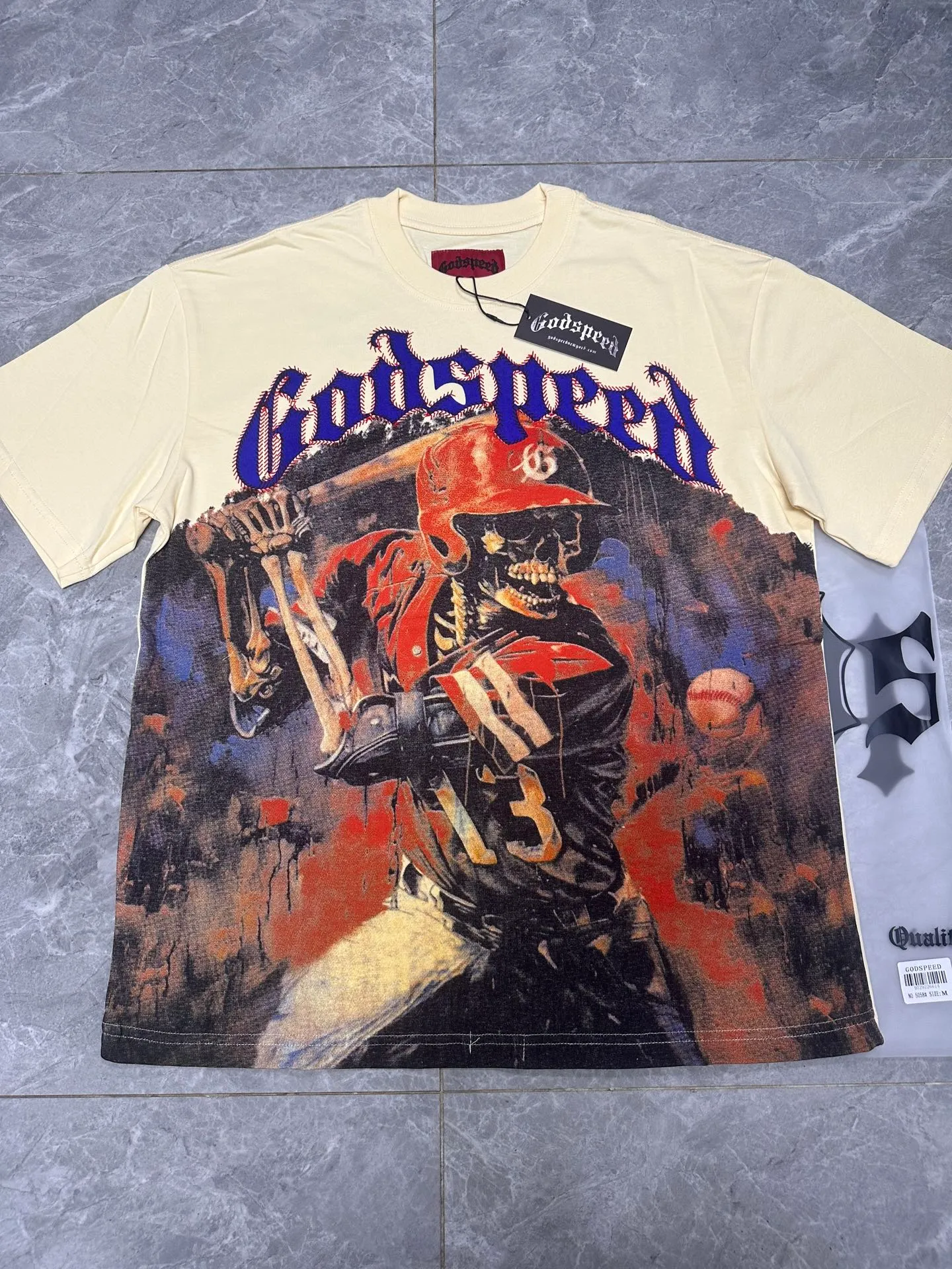 5068#apricot｜P104 Godspeed cross-border American rock and roll street washed retro style short-sleeved T (craft printing) fabric (fabric) 32 counts combed double yarn 240 grams weight code number (size): S-M-L-XL color (colour): apricot 👉