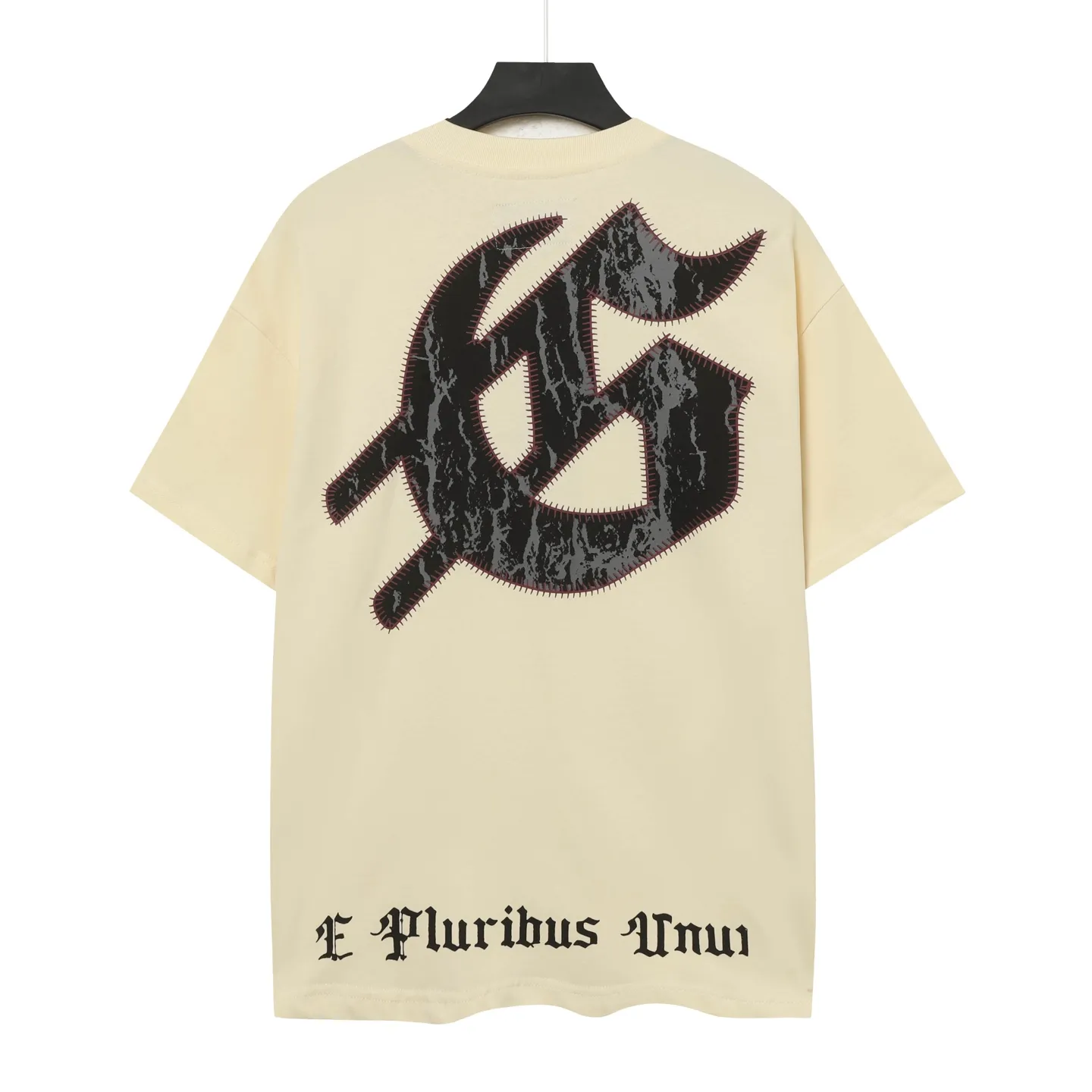 5068#apricot｜P104 Godspeed cross-border American rock and roll street washed retro style short-sleeved T (craft printing) fabric (fabric) 32 counts combed double yarn 240 grams weight code number (size): S-M-L-XL color (colour): apricot 👉