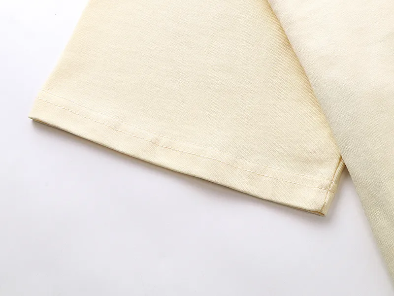 3137# P106 Real shot Godspeed American fashion rock street retro loose printed cotton short sleeves Fabric: 240g 32 count fine cotton double yarn pure cotton Color: apricot Size: S M L XL