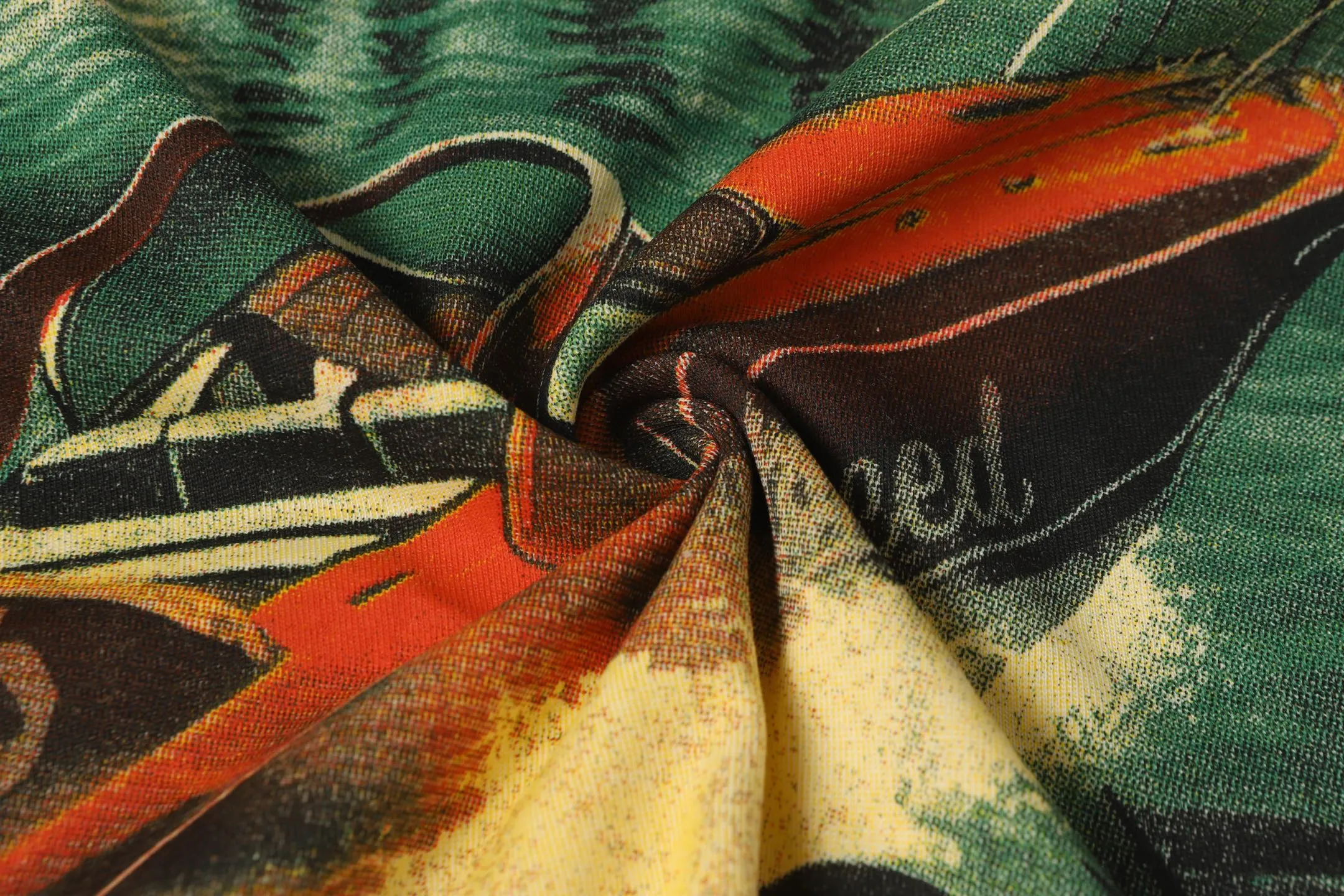 5047#Apricot｜P104 Godspeed cross-border American rock and roll street washed retro style short-sleeved T (craft printing) fabric (fabric) 32-count combed double yarn 240 grams weight code number (size): S-M-L-XL color (colour): apricot