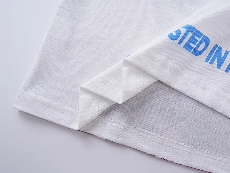 3075# P110 Real shot Godspeed American trendy rock and roll street retro loose printed cotton short sleeves Fabric: 240g 32 count fine cotton double yarn pure cotton Color: off-white Size: S M L XL
