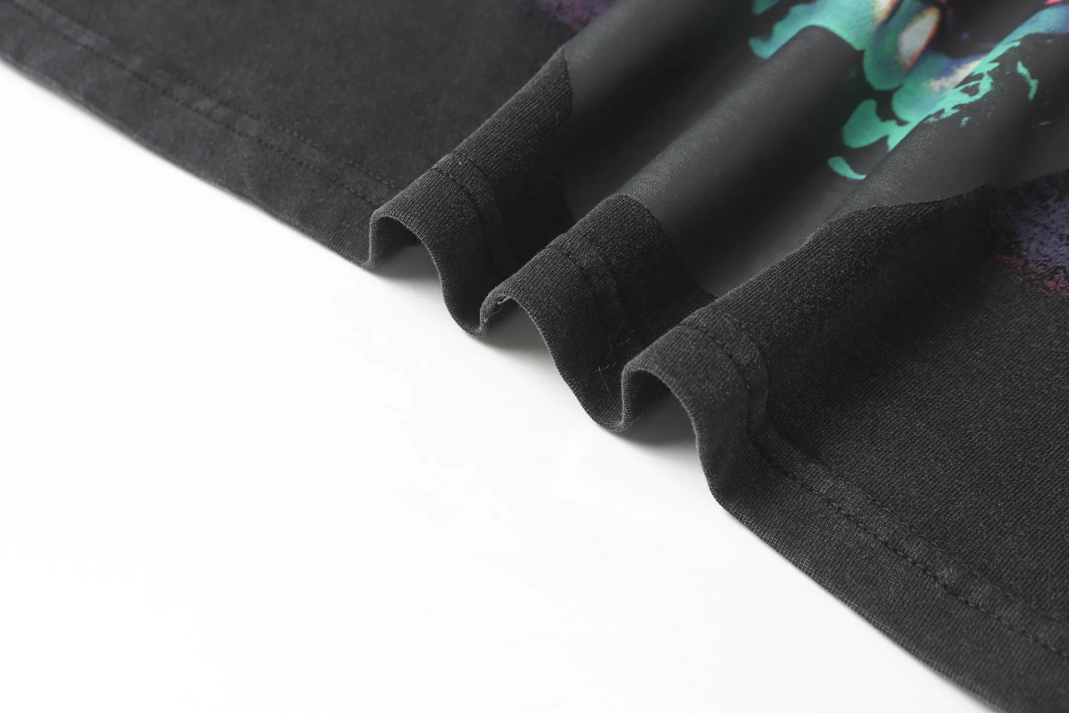 6027#washed black｜P116 Godspeed cross-border American rock and roll street washed retro style short-sleeved T (craft printing) fabric (fabric): 32 count combed double yarn 250g weight size (size): S-M-L-XL color (colour): washed black 👉