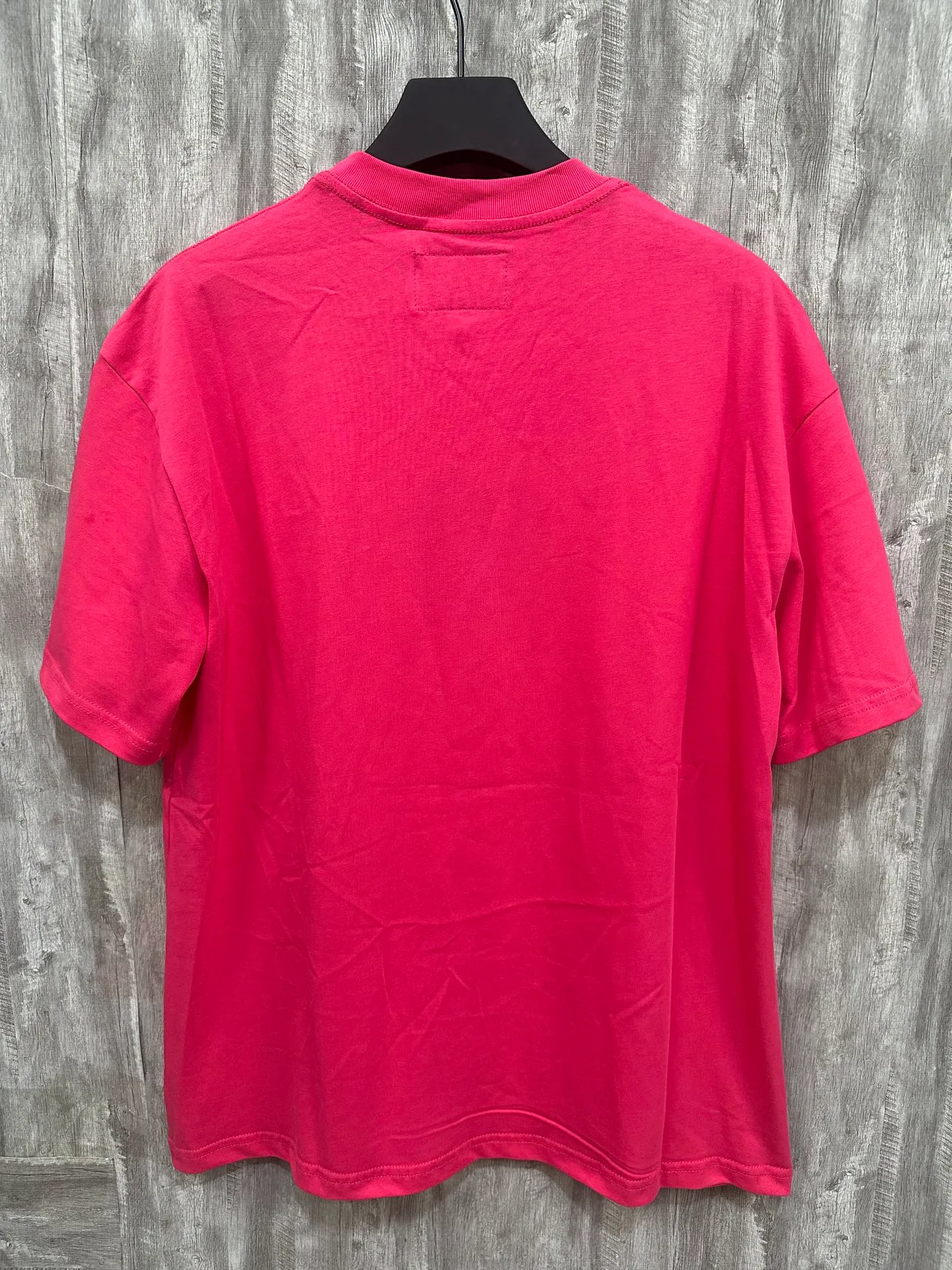 5039#Rose Red｜P104 Godspeed cross-border American rock and roll street washed retro style short-sleeved T (craft printing) fabric (fabric) 32-count combed double yarn 240 grams weight code number (size): S-M-L-XL color (colour): rose red