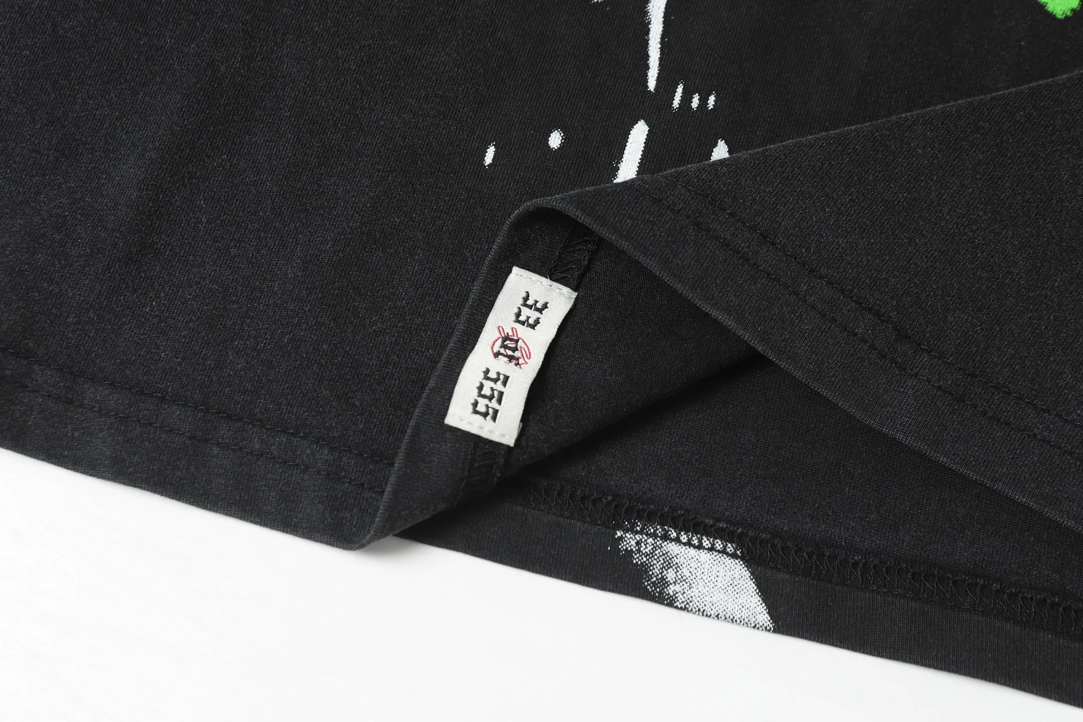 6037#washed black｜P116 Godspeed cross-border American rock and roll street washed retro style short-sleeved T (craft printing) fabric (fabric): 32 count combed double yarn 250g weight size (size): S-M-L-XL color (colour): washed black 👉