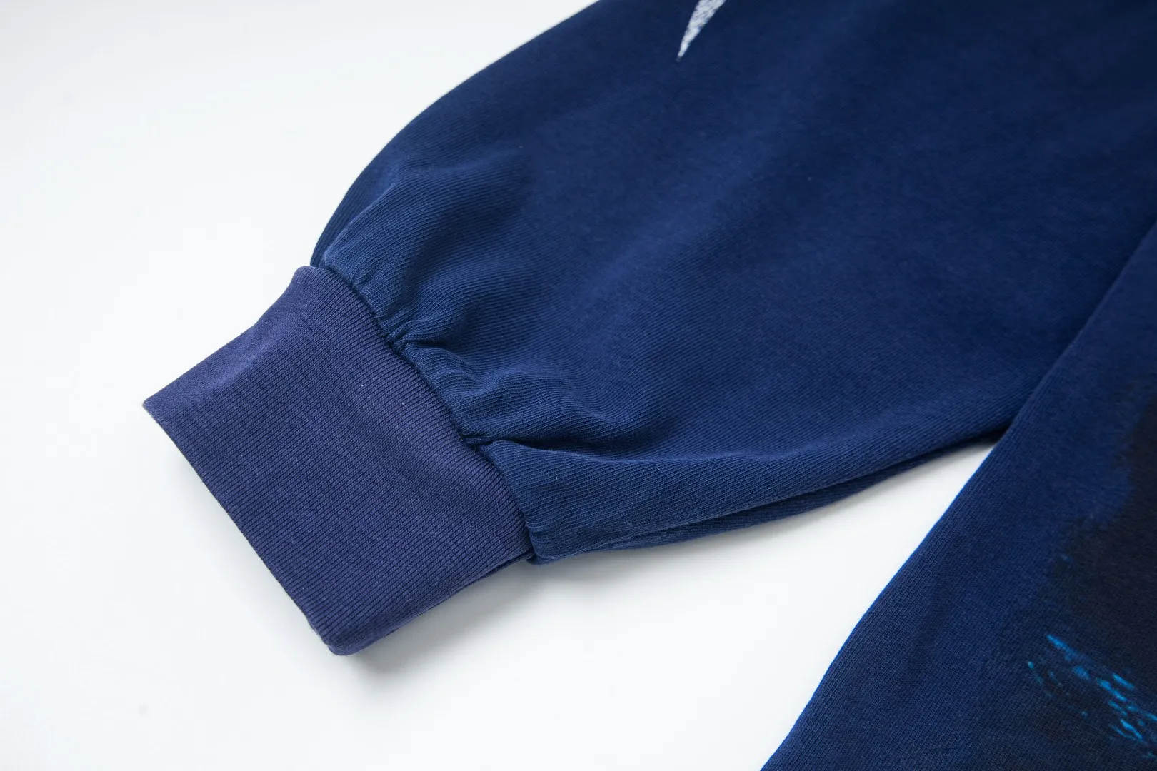 G46# GodSpeed ​​white ink direct spray washed long sleeve S-XL size black (washed) P156 blue (washed) P156