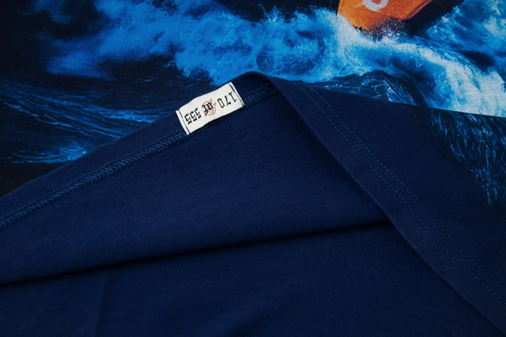 G46# GodSpeed ​​white ink direct spray washed long sleeve S-XL size black (washed) P156 blue (washed) P156