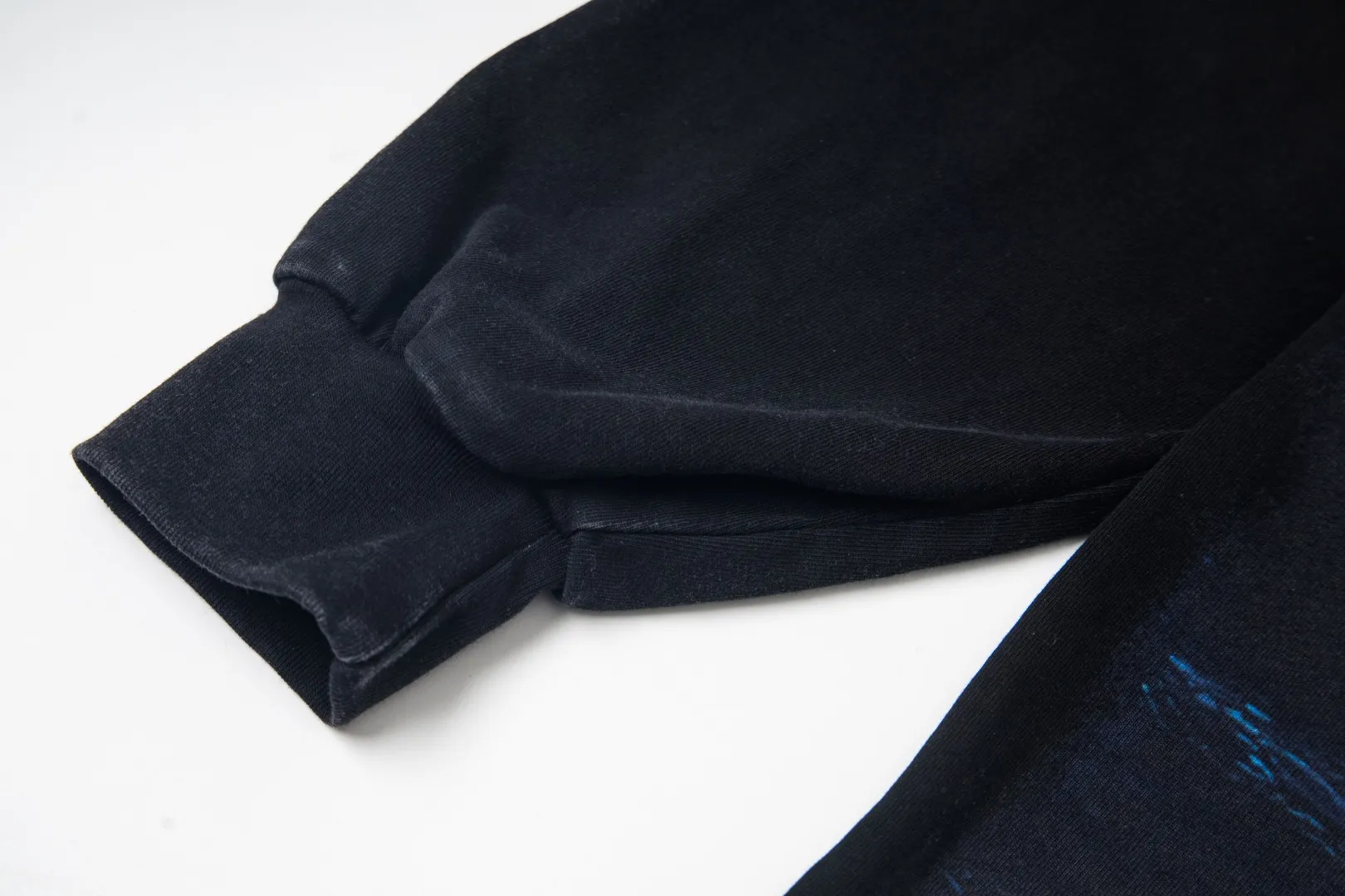 G46# GodSpeed ​​white ink direct spray washed long sleeve S-XL size black (washed) P156 blue (washed) P156
