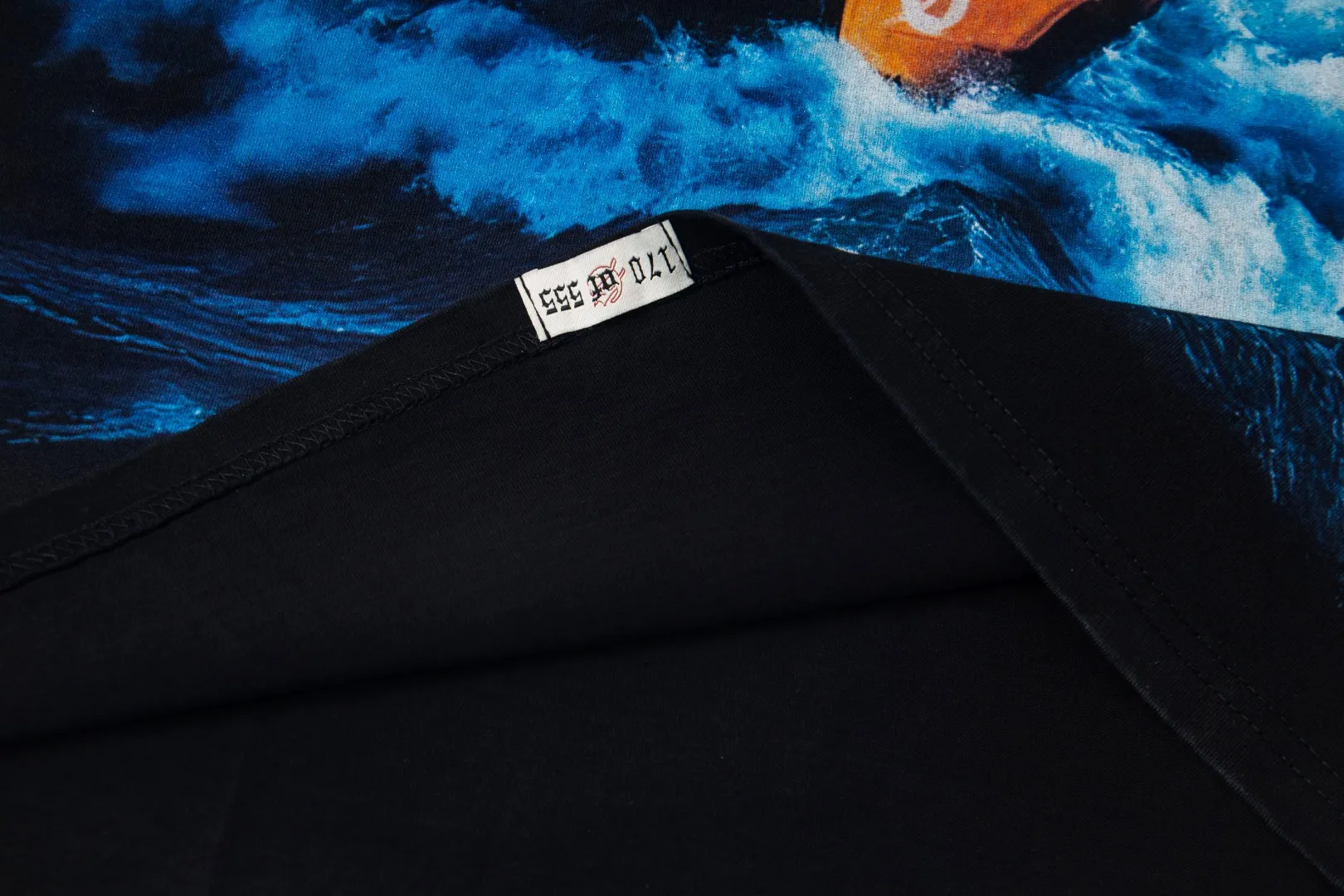 G46# GodSpeed ​​white ink direct spray washed long sleeve S-XL size black (washed) P156 blue (washed) P156