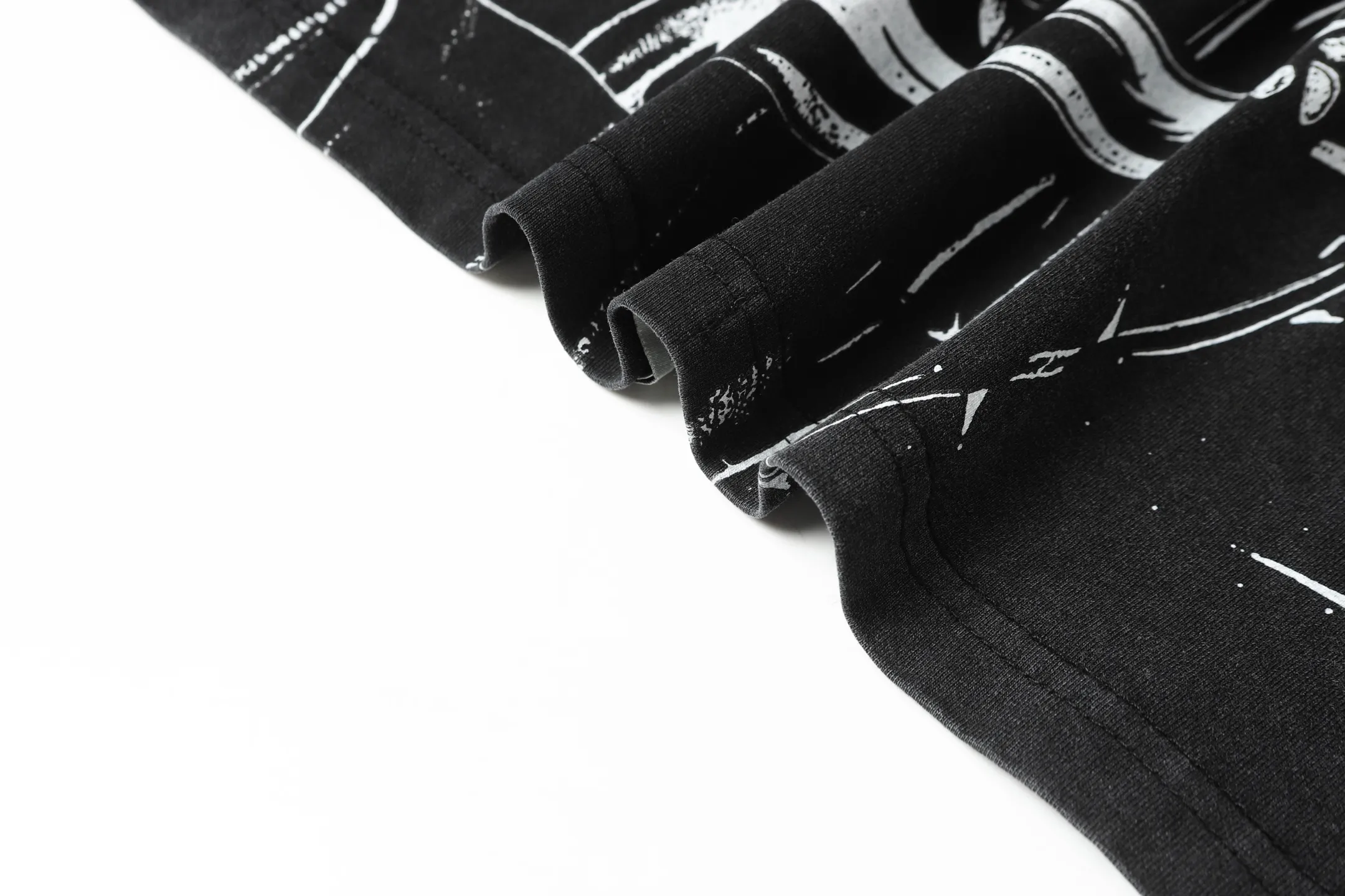 6055#washed black｜P116 Godspeed cross-border American rock and roll street washed retro style short-sleeved T (craft printing) fabric (fabric): 32 count combed double yarn 250g weight code number (size): S-M-L-XL color (colour): washed black