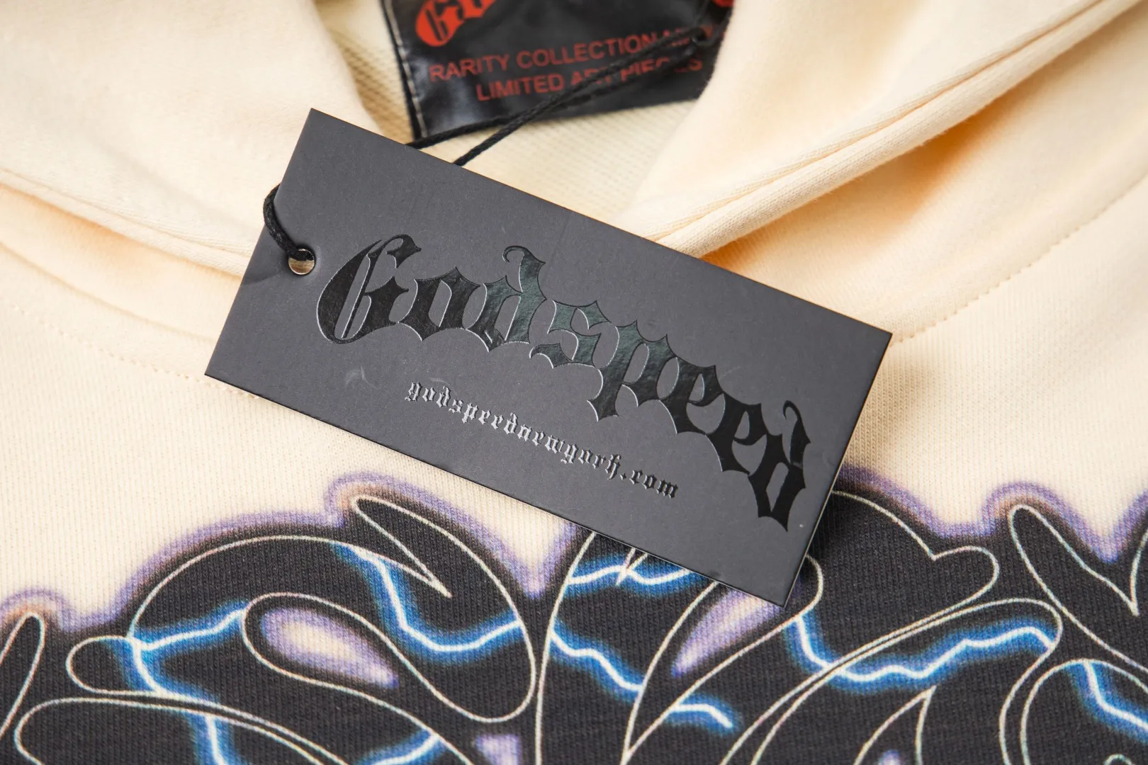 G51# GodSpeed ​​white ink direct spray sweatshirt Size S-XL Purple (washed) P236 Apricot P226