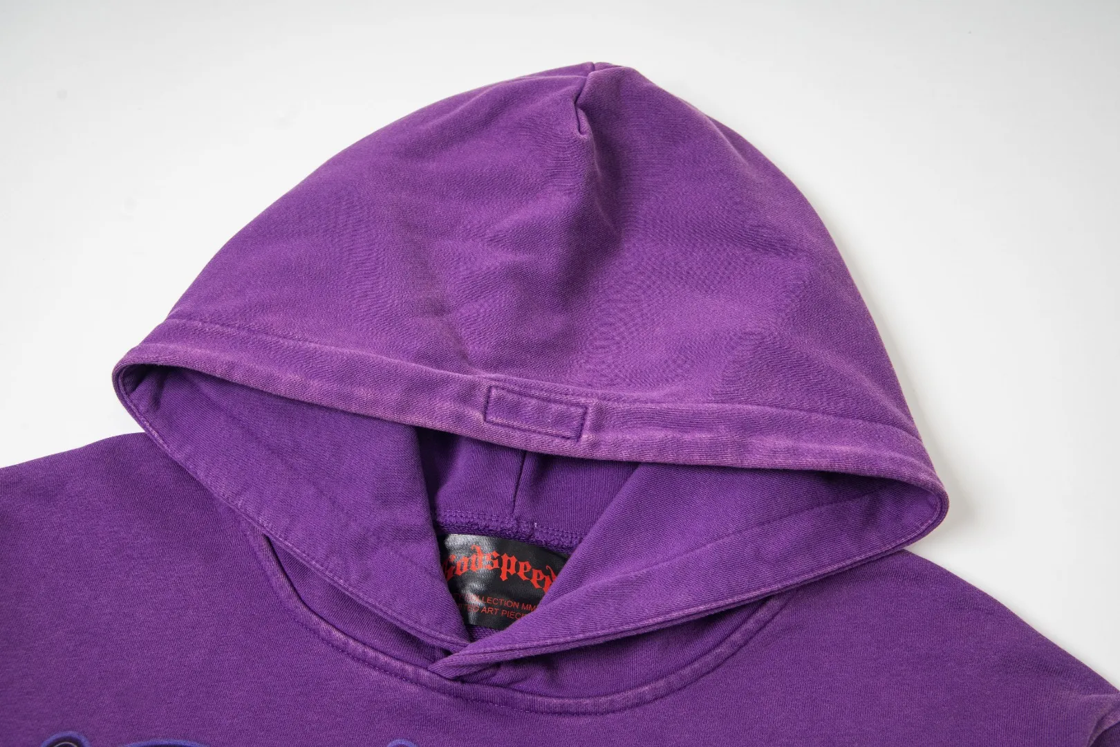 G51# GodSpeed ​​white ink direct spray sweatshirt Size S-XL Purple (washed) P236 Apricot P226