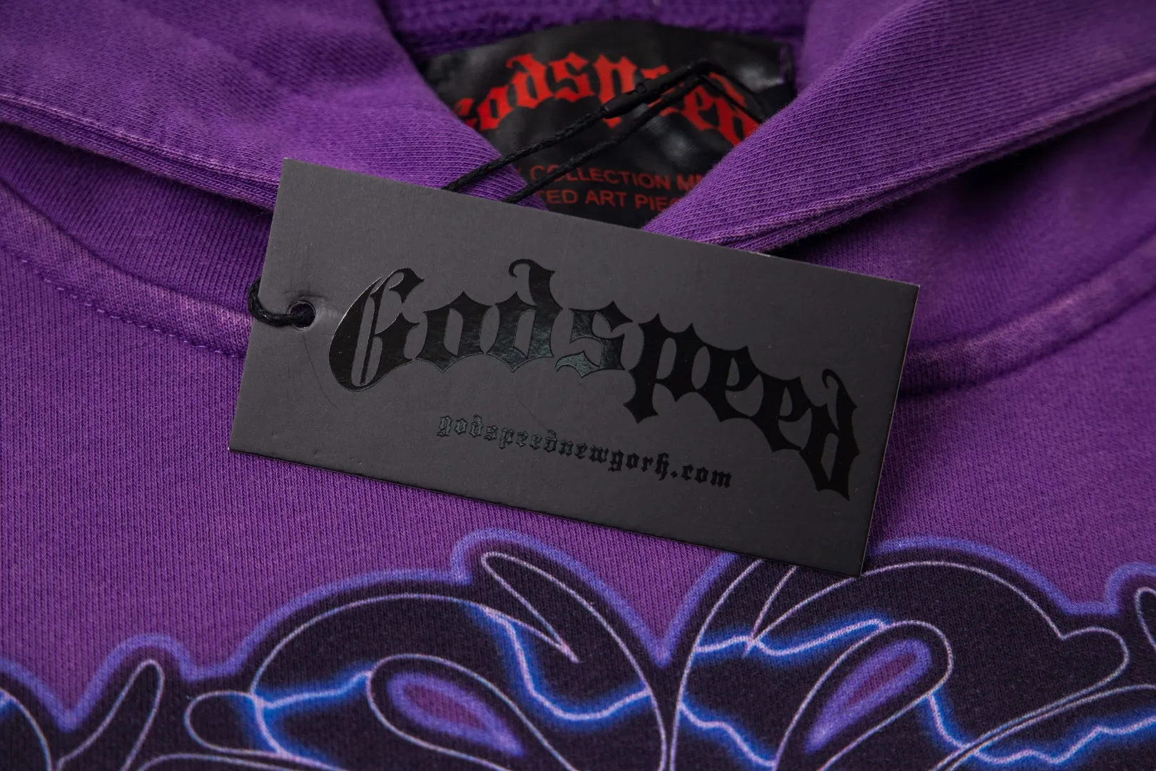 G51# GodSpeed ​​white ink direct spray sweatshirt Size S-XL Purple (washed) P236 Apricot P226