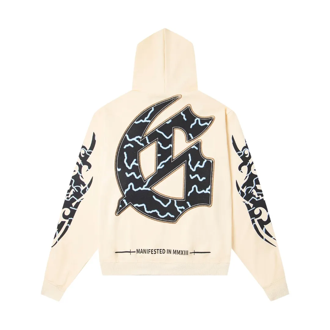 G51# GodSpeed ​​white ink direct spray sweatshirt Size S-XL Purple (washed) P236 Apricot P226