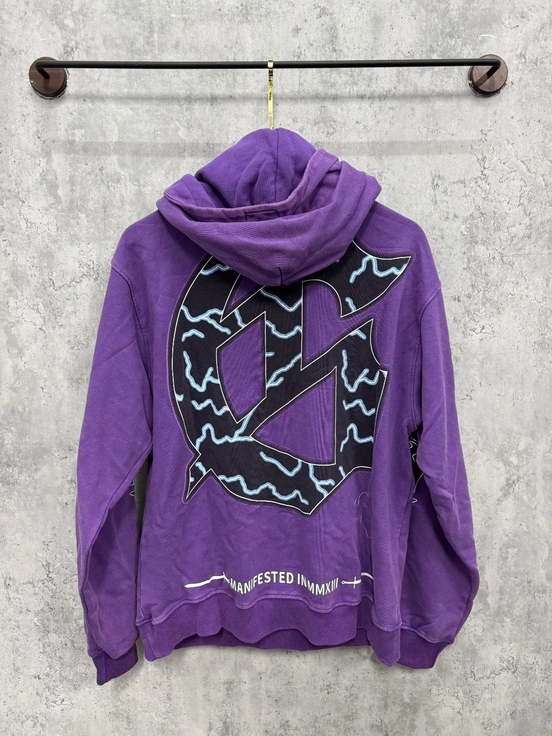 G51# GodSpeed ​​white ink direct spray sweatshirt Size S-XL Purple (washed) P236 Apricot P226