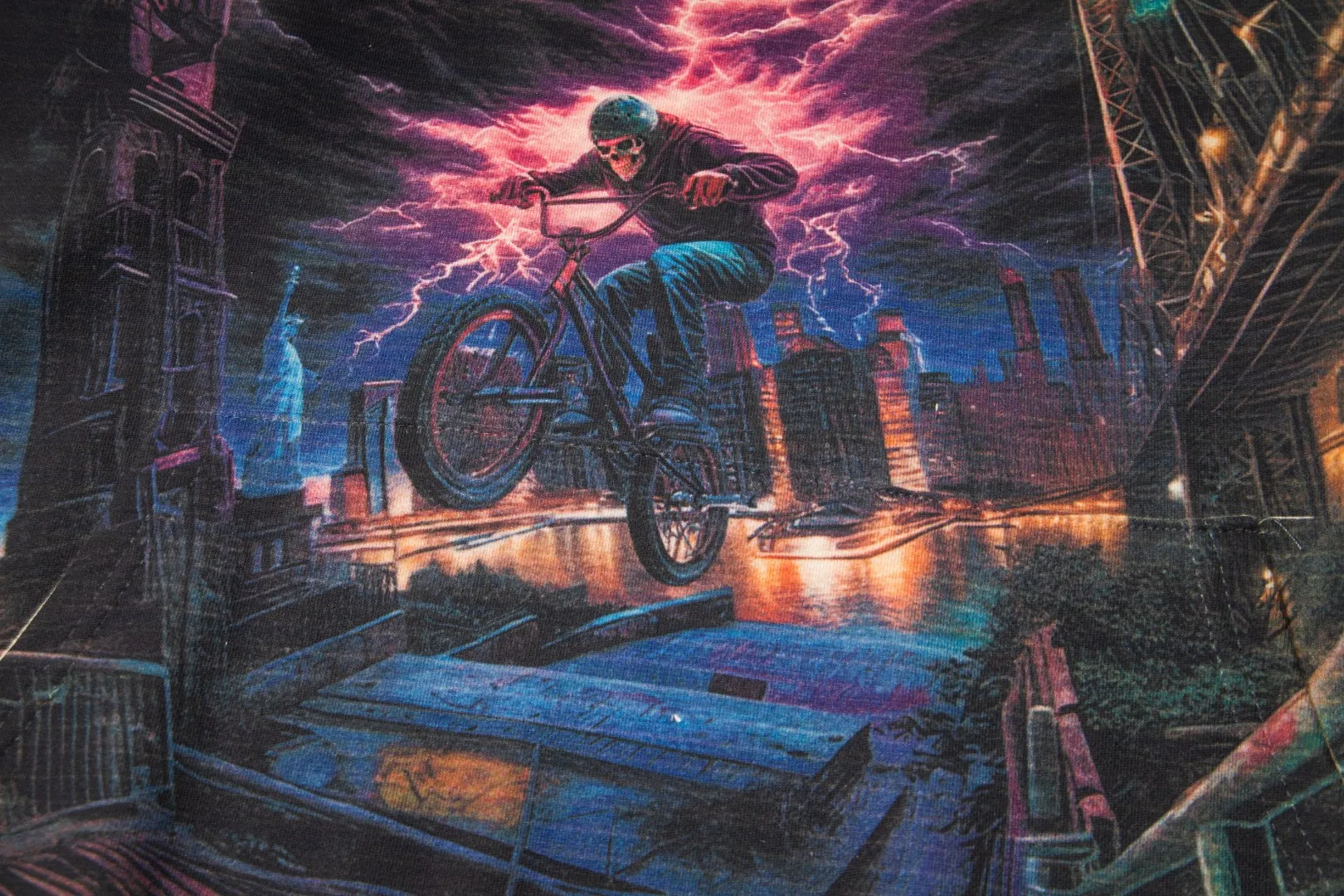 G51# GodSpeed ​​white ink direct spray sweatshirt Size S-XL Purple (washed) P236 Apricot P226