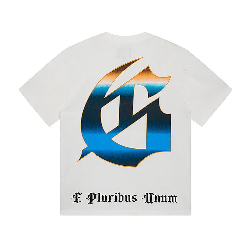 3126# P106 Real shot Godspeed American fashion rock street retro loose printed cotton short sleeves Fabric: 240g 32 count fine cotton double yarn pure cotton Color: off-white Size: S M L XL