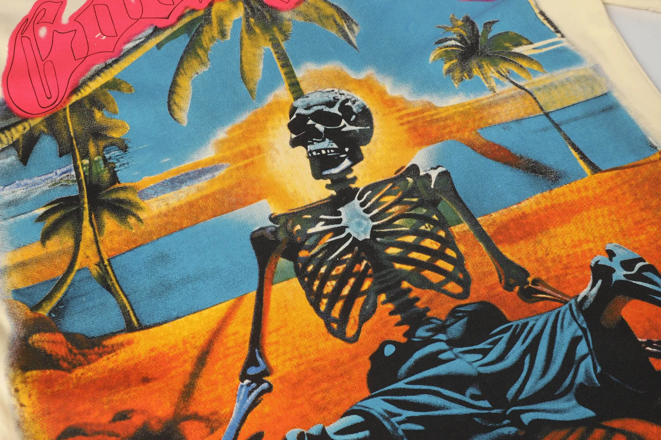 5042#apricot|P104 Godspeed cross-border American rock and roll street washed retro style short-sleeved T (craft printing) fabric (fabric) 32-count combed double yarn 240 grams weight code number (size): S-M-L-XL color (colour): apricot