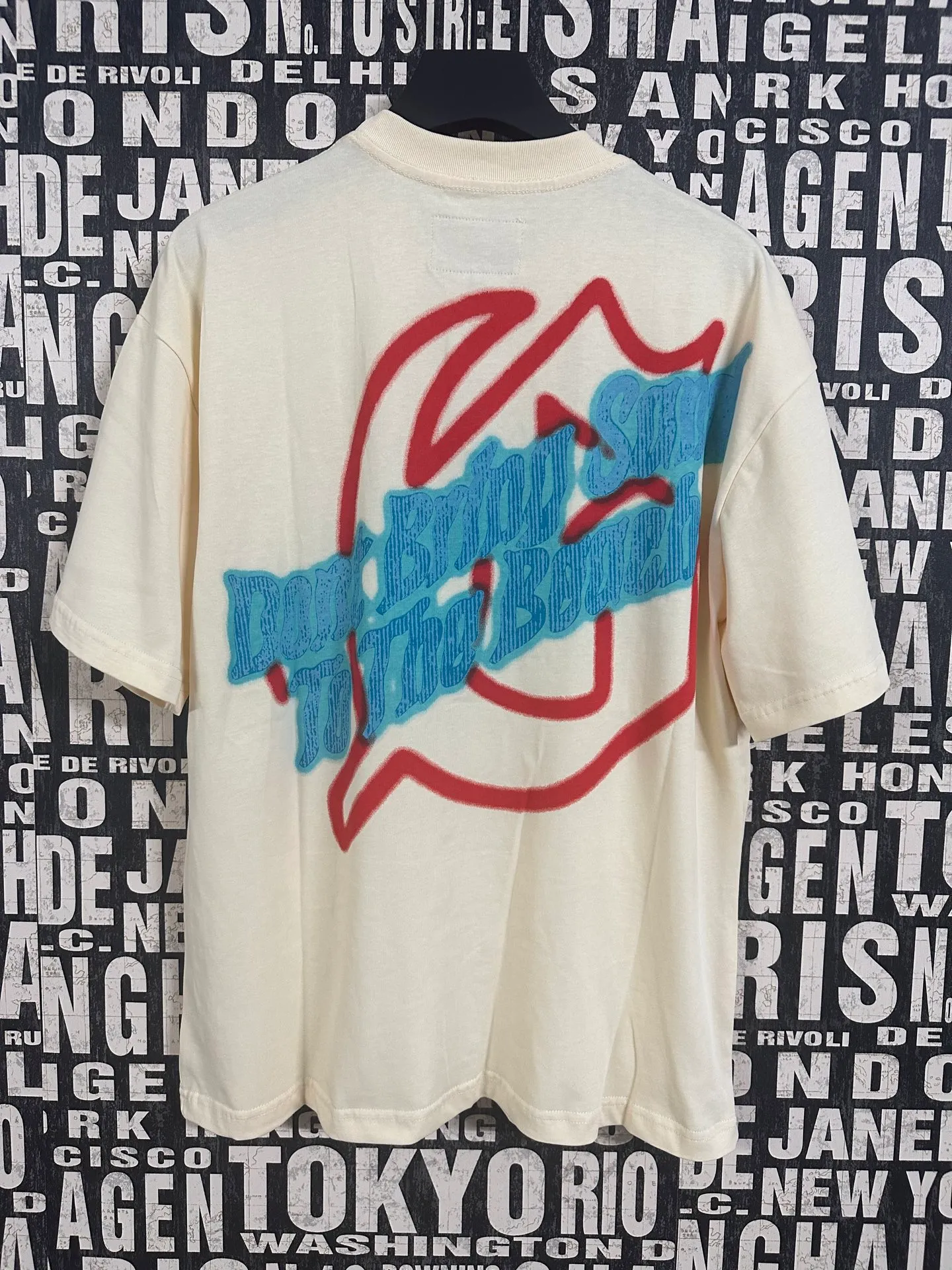 5042#apricot|P104 Godspeed cross-border American rock and roll street washed retro style short-sleeved T (craft printing) fabric (fabric) 32-count combed double yarn 240 grams weight code number (size): S-M-L-XL color (colour): apricot