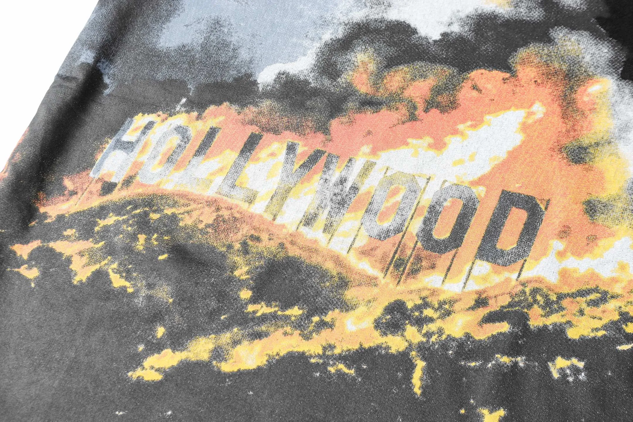 6003#washed black｜P116 Godspeed cross-border American rock and roll street washed retro style short-sleeved T (craft printing) fabric (fabric): 32 count combed double yarn 250g weight code number (size): S-M-L-XL color (colour): washed black