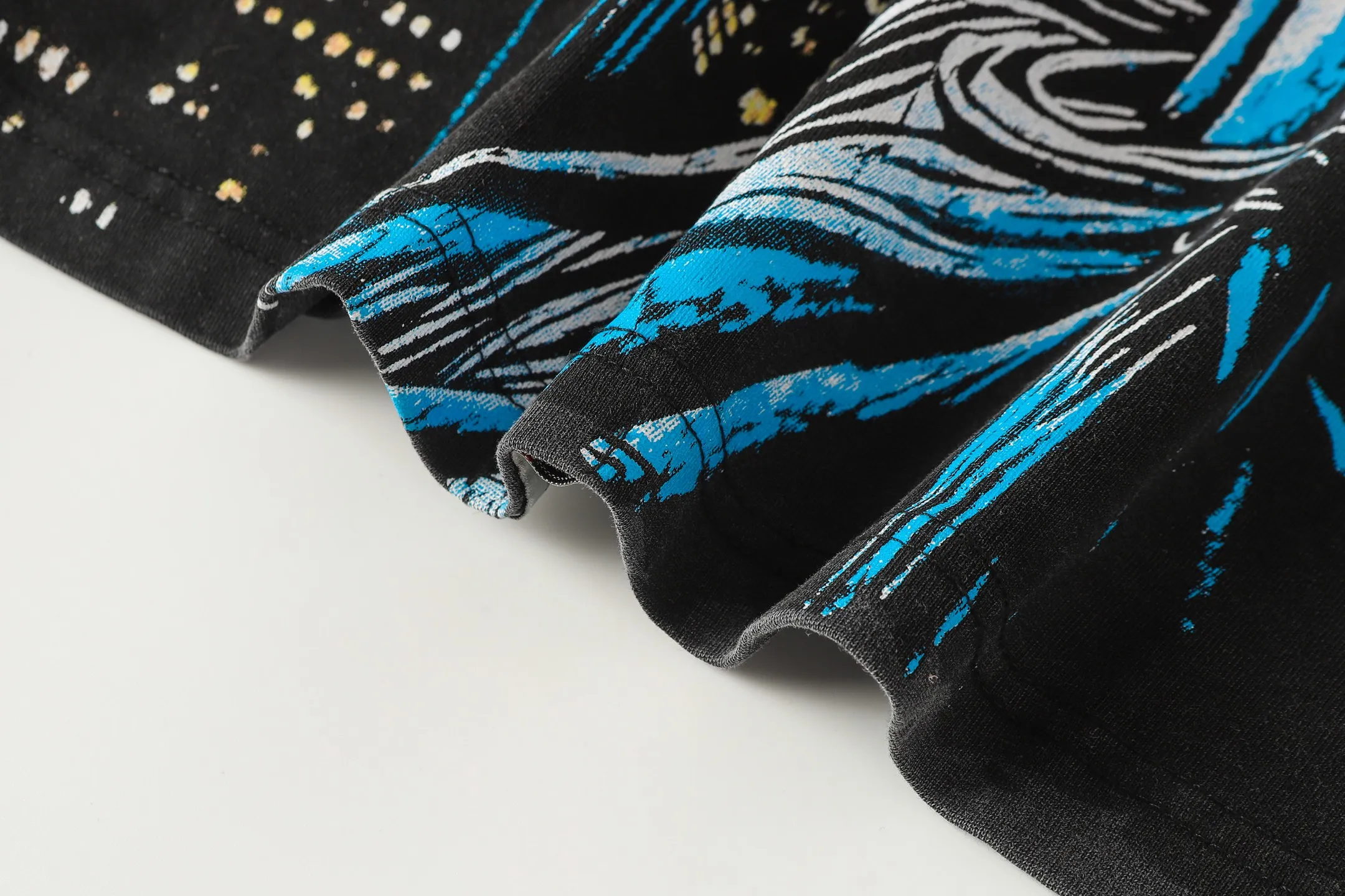 6105#washed black I P116 Godspeed cross-border American rock and roll street washed retro style short-sleeved T (craft printing) fabric (fabric): 32 count combed double yarn 250 grams weight code number (size): S-M-L-XL color (colour): washed black