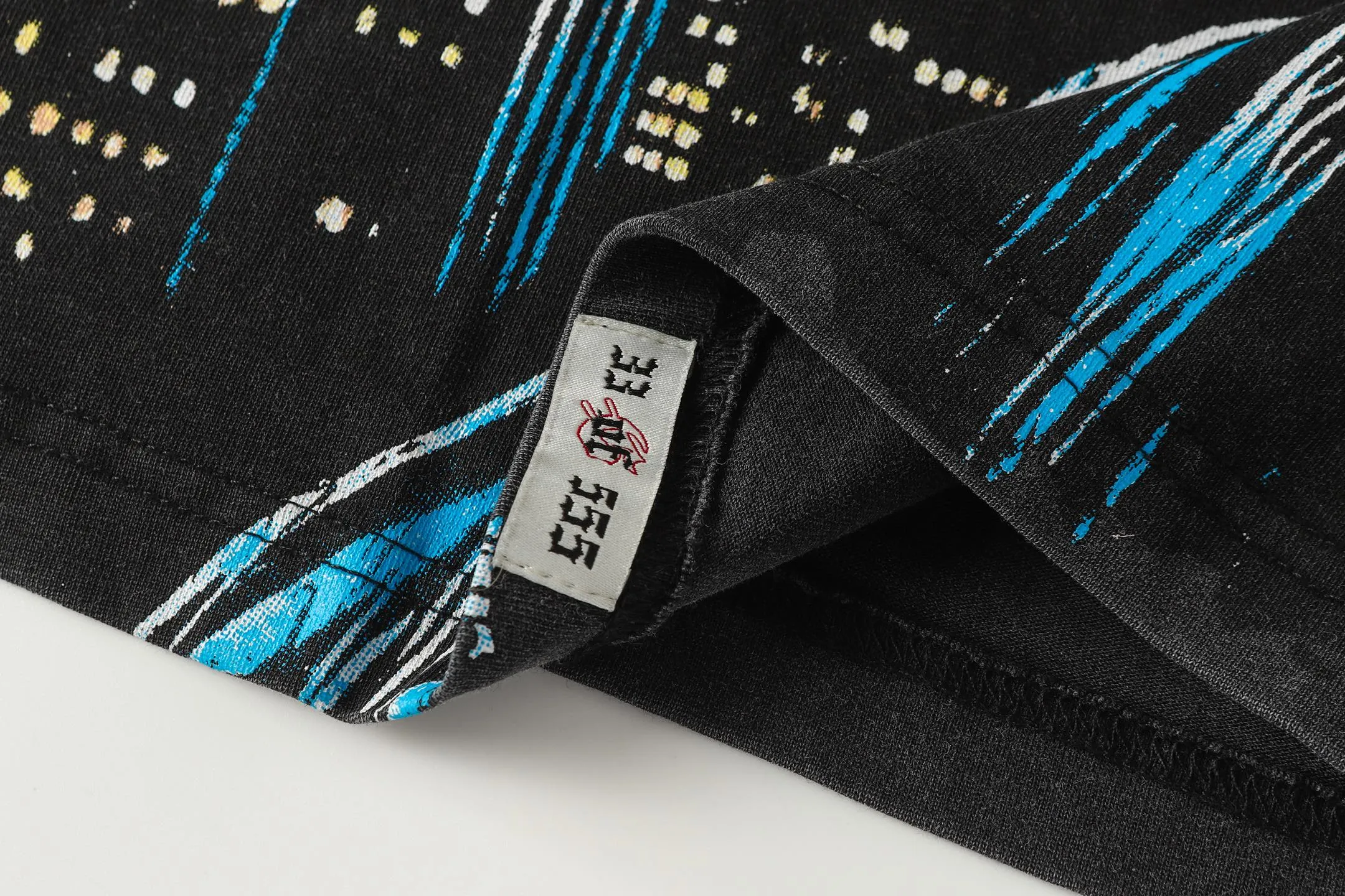 6105#washed black I P116 Godspeed cross-border American rock and roll street washed retro style short-sleeved T (craft printing) fabric (fabric): 32 count combed double yarn 250 grams weight code number (size): S-M-L-XL color (colour): washed black