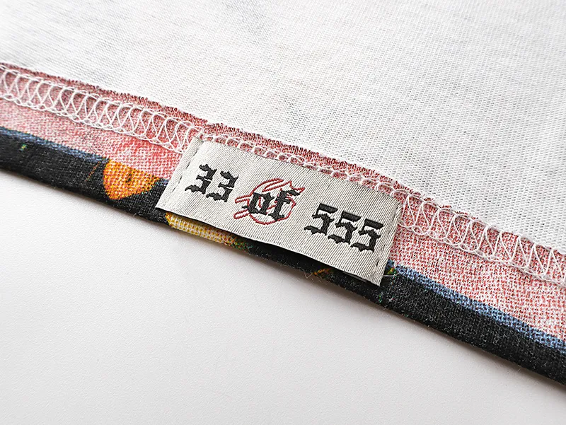 3120# P106 Real shot Godspeed American fashion rock street retro loose printed cotton short sleeves Fabric: 240g 32 count fine cotton double yarn pure cotton Color: off-white Size: S M L XL