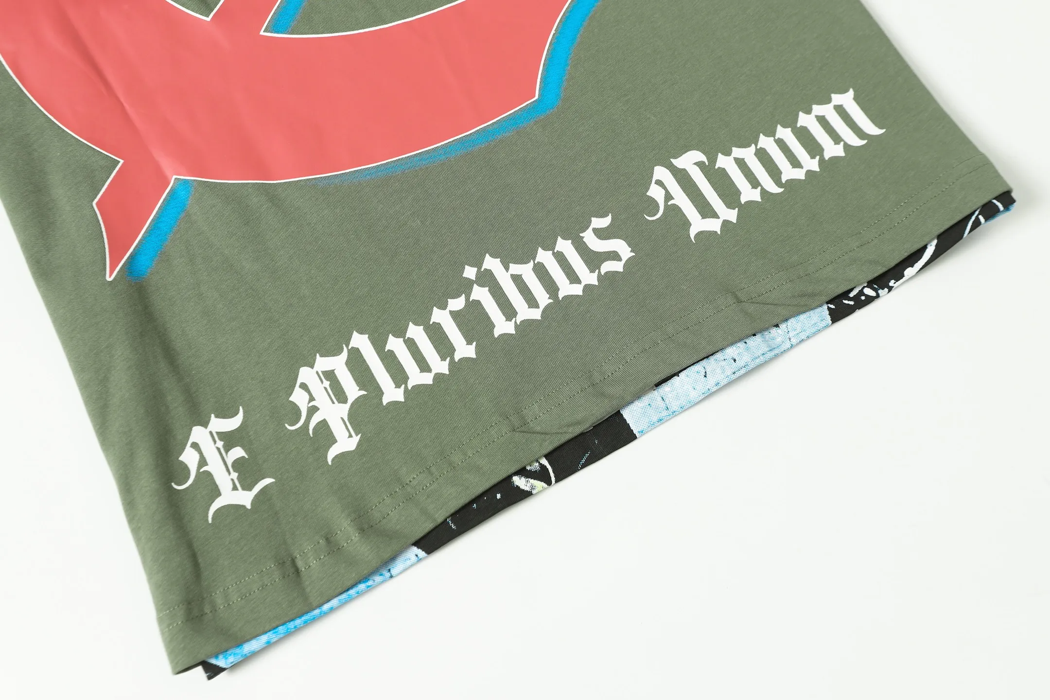 5102#Army Green｜P106 Godspeed cross-border American rock and roll street washed retro style short-sleeved T (craft printing) fabric (fabric): 32-count combed double yarn 240 grams weight code number (size): S-M-L-XL color (colour): military green