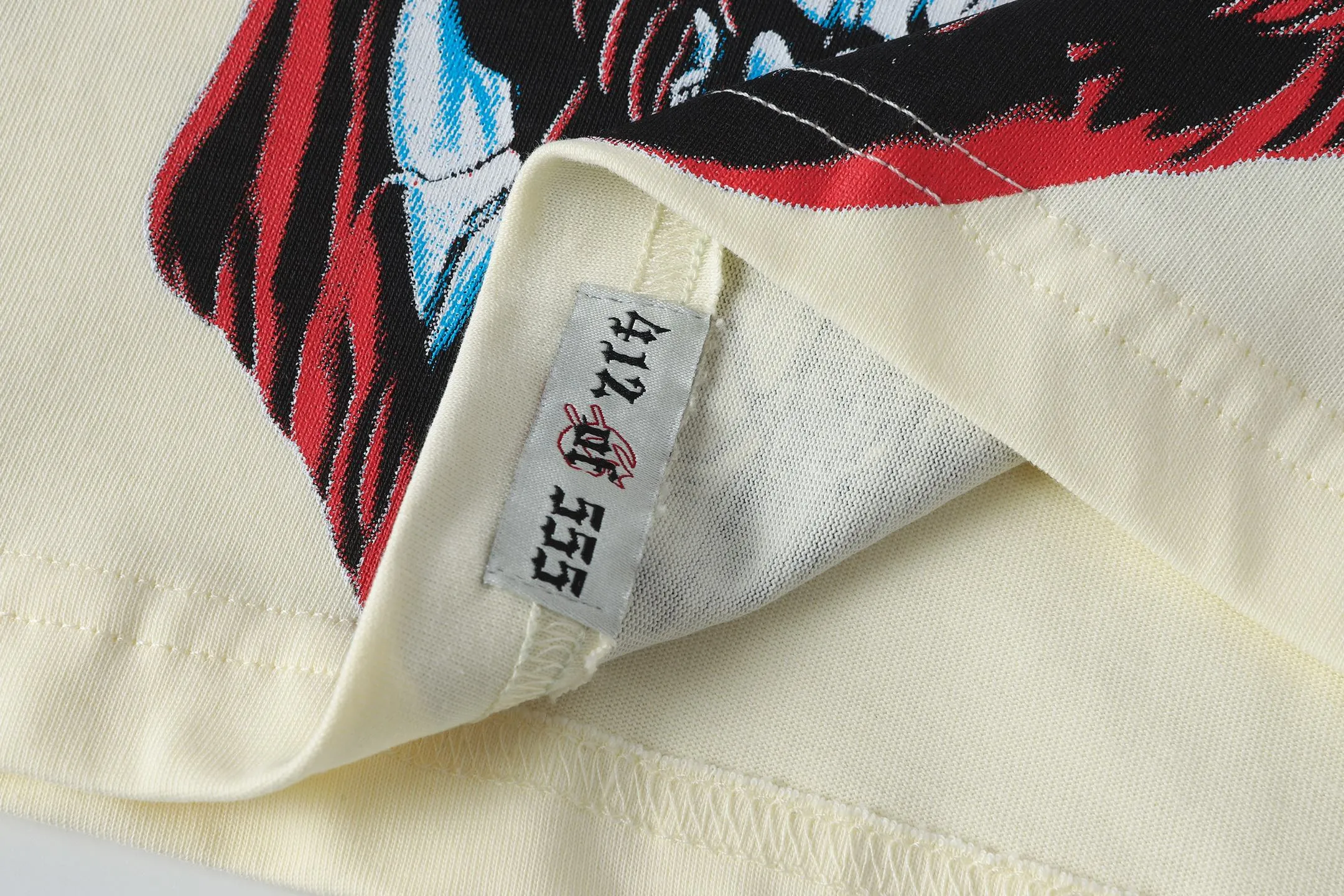 5108#apricot I P104 Godspeed cross-border American rock and roll street wash retro style short-sleeved T (craft printing) fabric (fabric) 32 counts combed double yarn 240 grams weight code number (size): S-M-L-XL color (colour): apricot