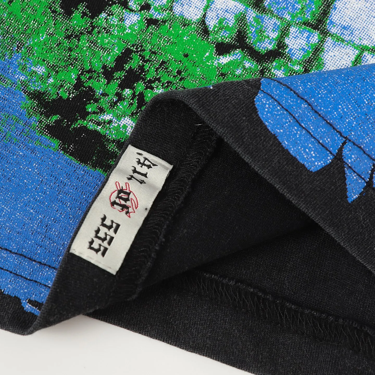 6110#washed black I P116 (HD printing + English embroidery) Godspeed cross-border American rock and roll street washed retro style short-sleeved T (craft printing) fabric (fabric): 32 counts combed double yarn 250 grams weight code (size): S-M-L-XL color (colour): washed black