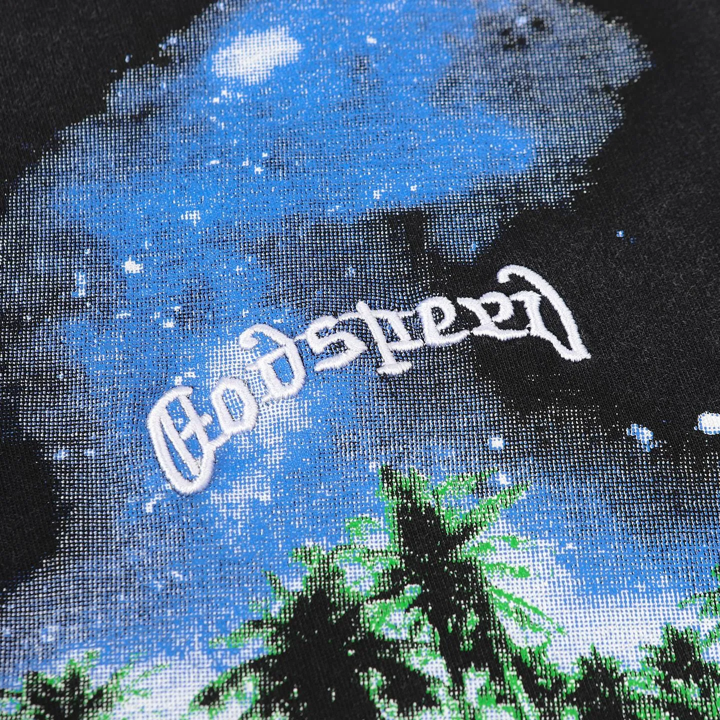 6110#washed black I P116 (HD printing + English embroidery) Godspeed cross-border American rock and roll street washed retro style short-sleeved T (craft printing) fabric (fabric): 32 counts combed double yarn 250 grams weight code (size): S-M-L-XL color (colour): washed black