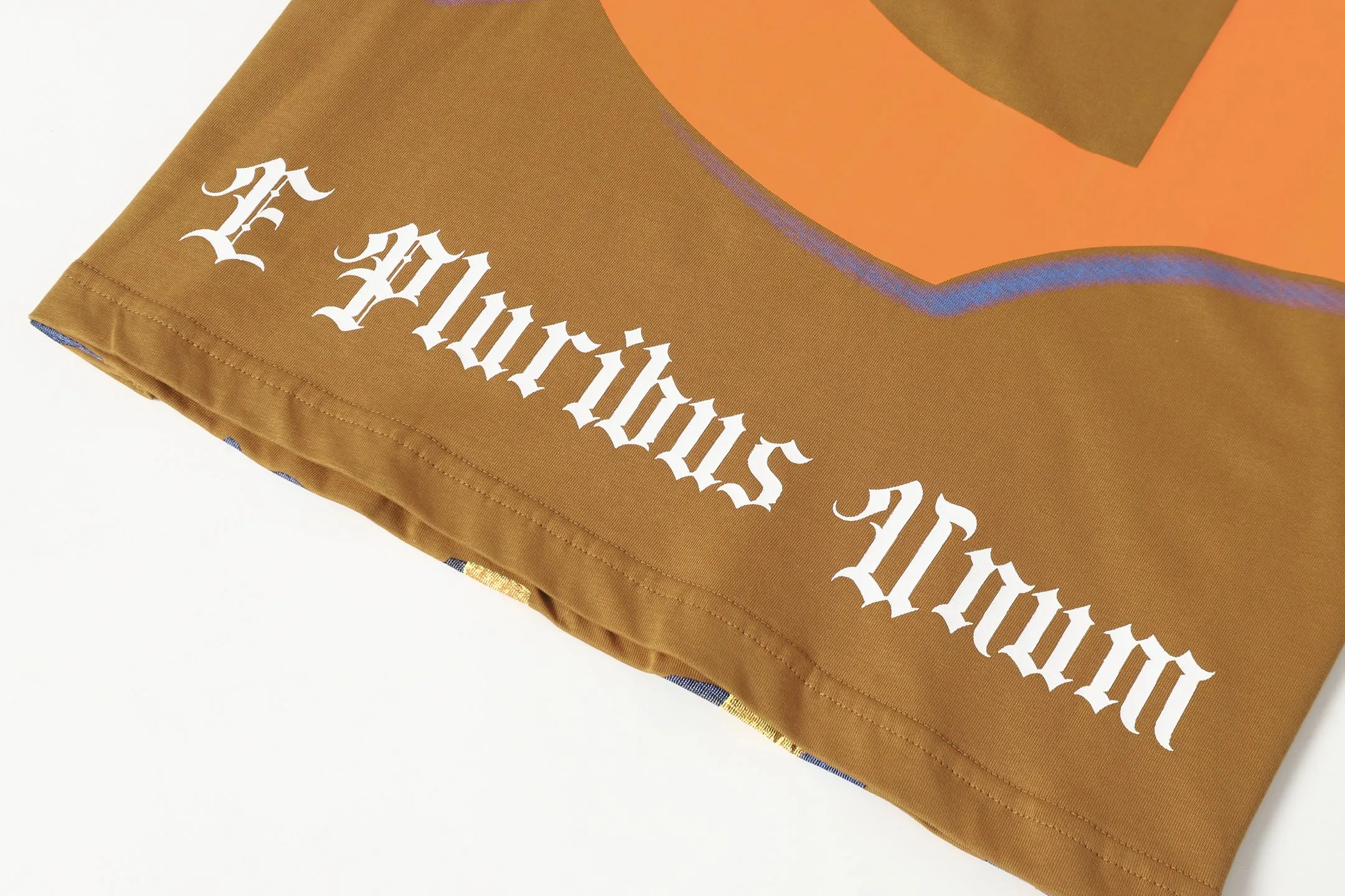 5089# Brown I P104 Godspeed cross-border American rock and roll street washed retro style short-sleeved T (craft printing) fabric (fabric) 32 counts combed double yarn 240 grams weight code number (size): S-M-L-XL color (colour): brown