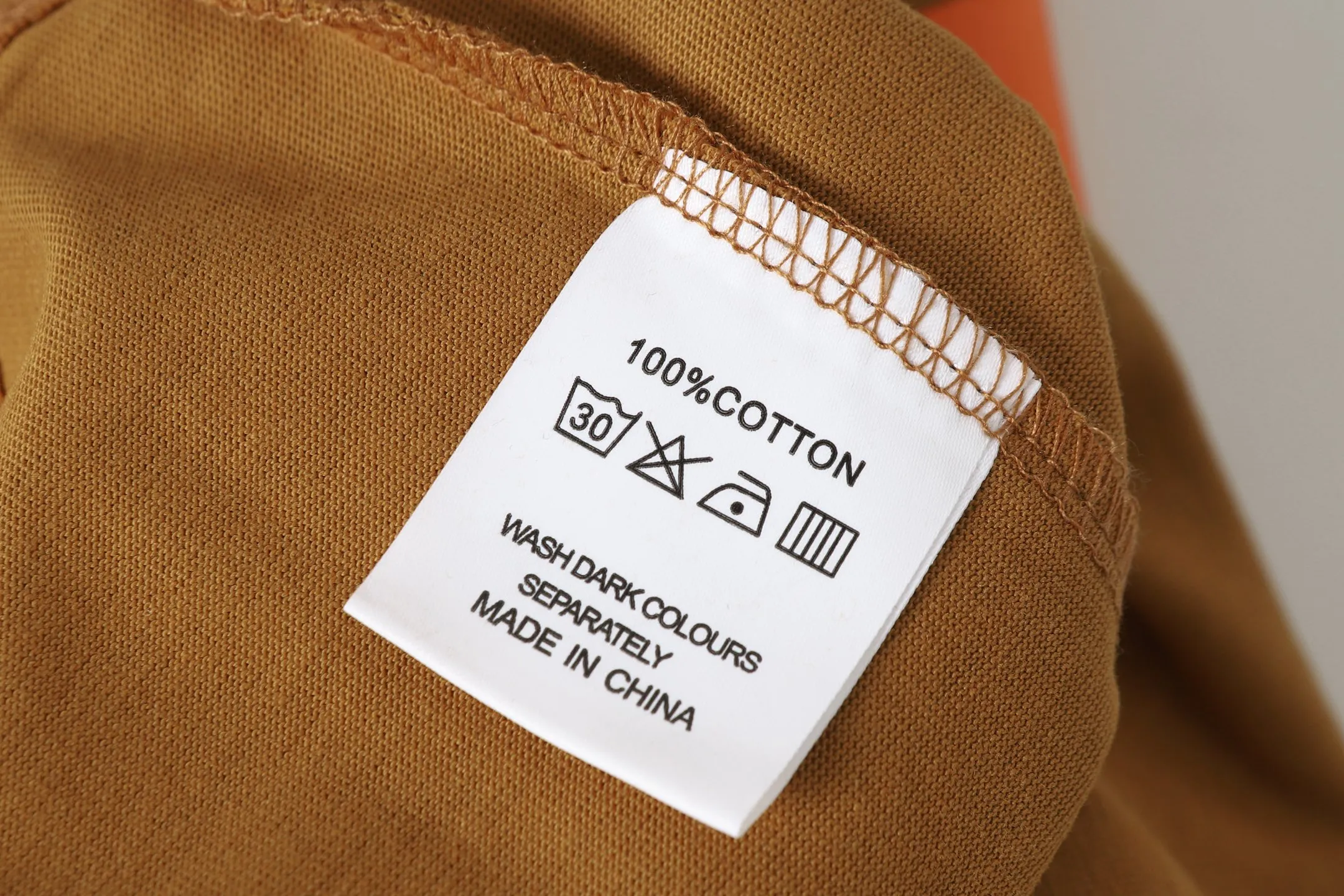 5089# Brown I P104 Godspeed cross-border American rock and roll street washed retro style short-sleeved T (craft printing) fabric (fabric) 32 counts combed double yarn 240 grams weight code number (size): S-M-L-XL color (colour): brown