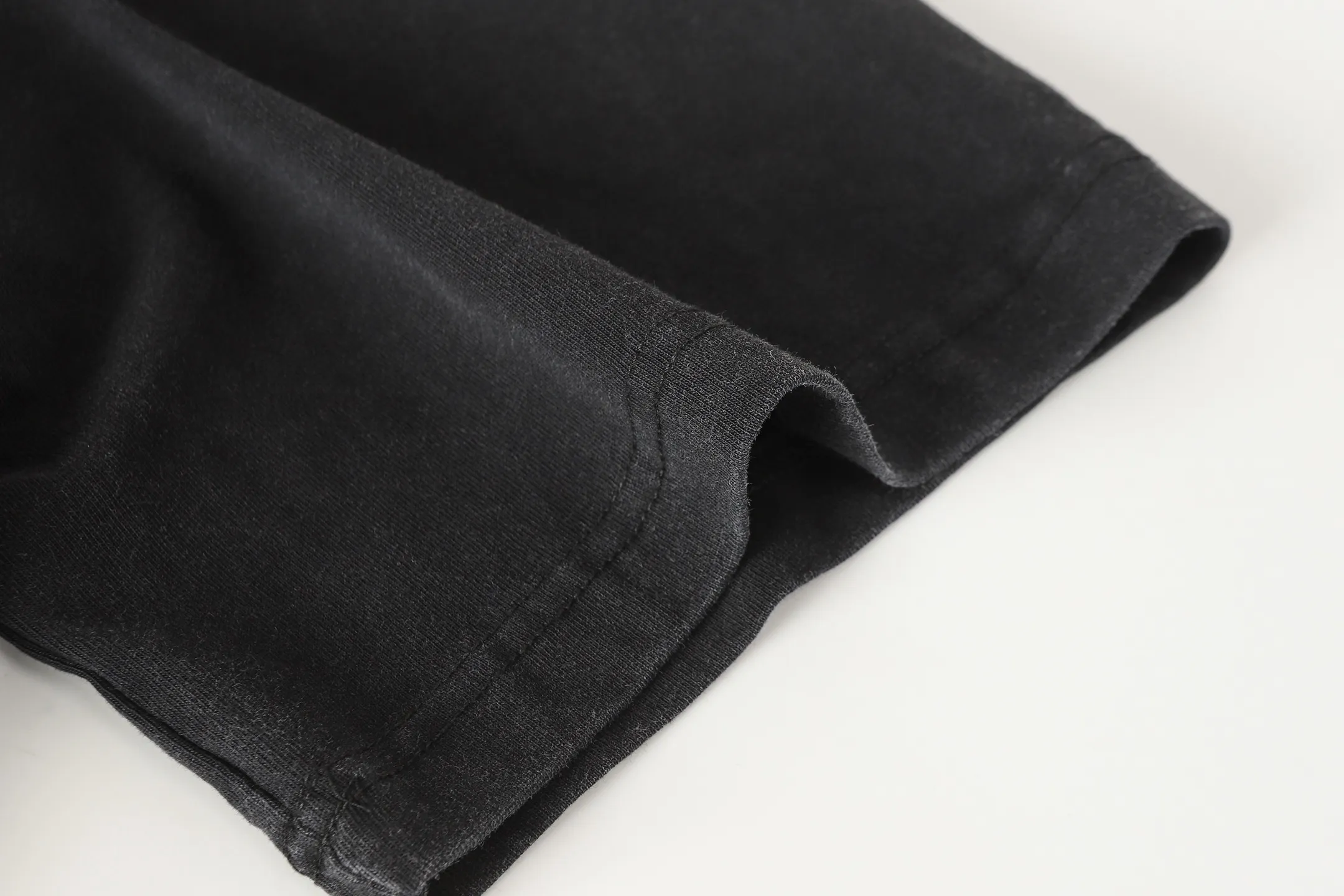 6108# washed black I P116 Godspeed cross-border American rock and roll street washed retro style short-sleeved T (craft printing) fabric (fabric): 32 count combed double yarn 250 grams weight code number (size): S-M-L-XL color (colour): washed black