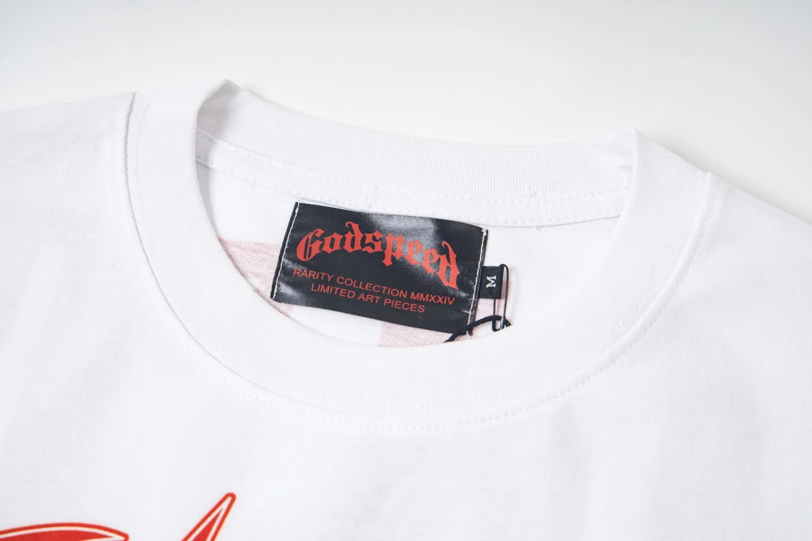 G35# GodSpeed ​​white ink direct spray washable short sleeves S-XL size white P106