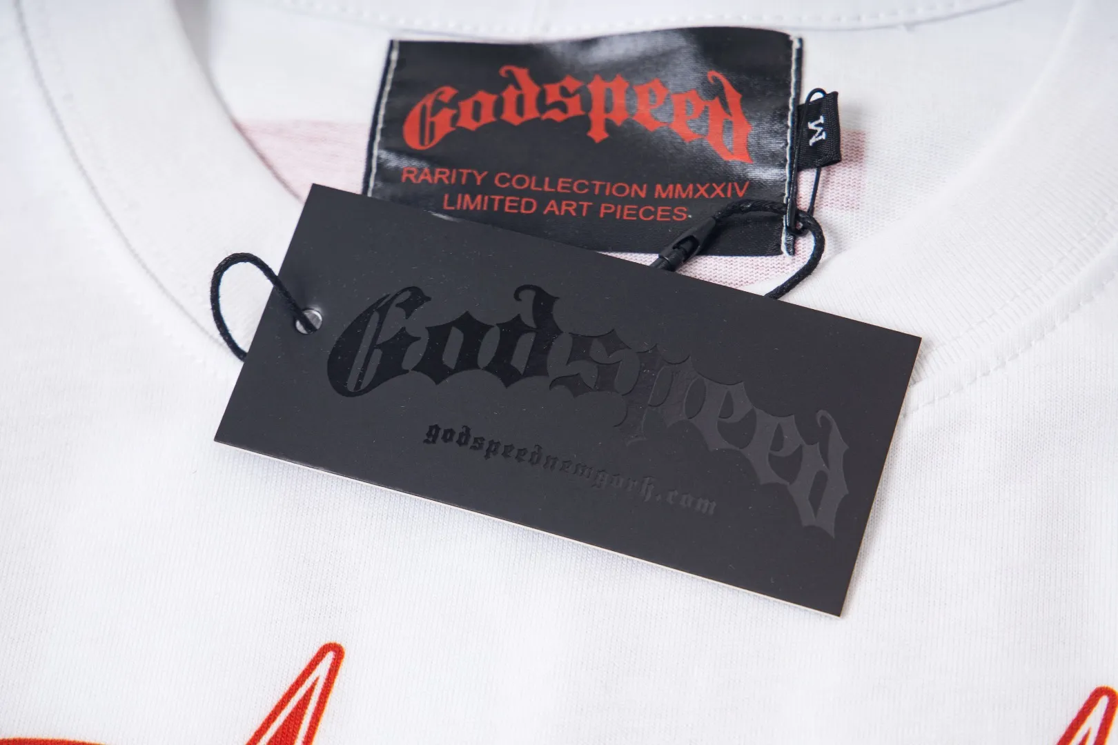 G35# GodSpeed ​​white ink direct spray washable short sleeves S-XL size white P106
