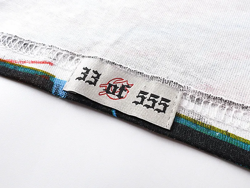 3121# P106 Real shot Godspeed American fashion rock street retro loose printed cotton short sleeves Fabric: 240g 32 count fine cotton double yarn pure cotton Color: off-white Size: S M L XL