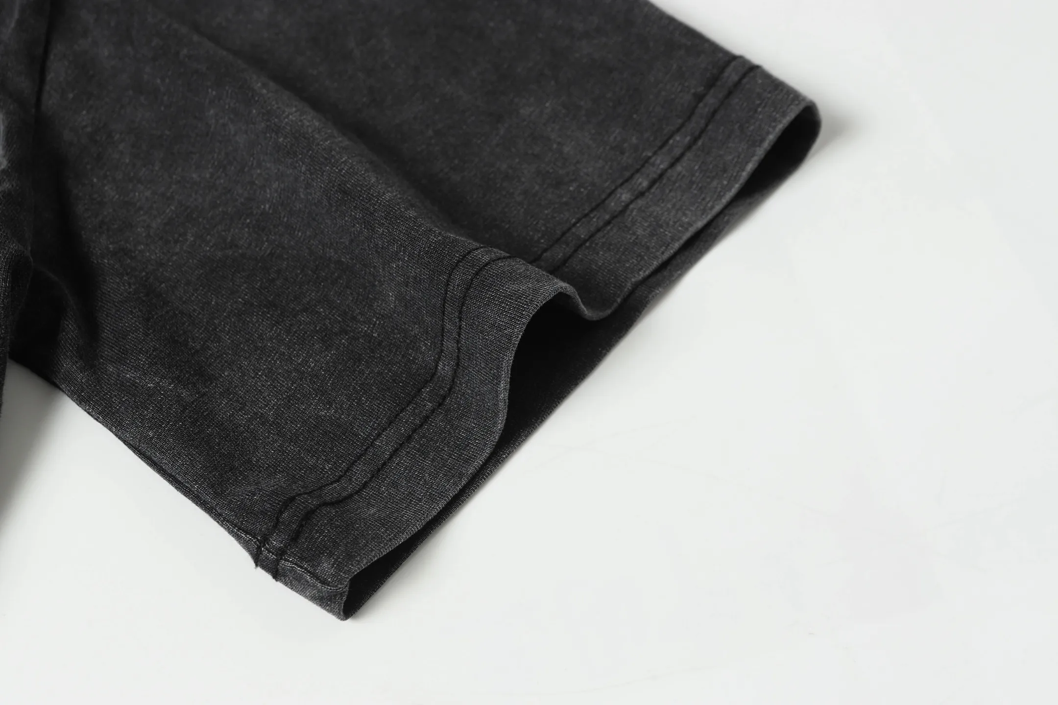 6067# washed black | P116 Godspeed cross-border American rock and roll street washed retro style short-sleeved T (craft printing) fabric (fabric): 32 count combed double yarn 250 grams weight code number (size): S-M-L-XL color (colour): washed black