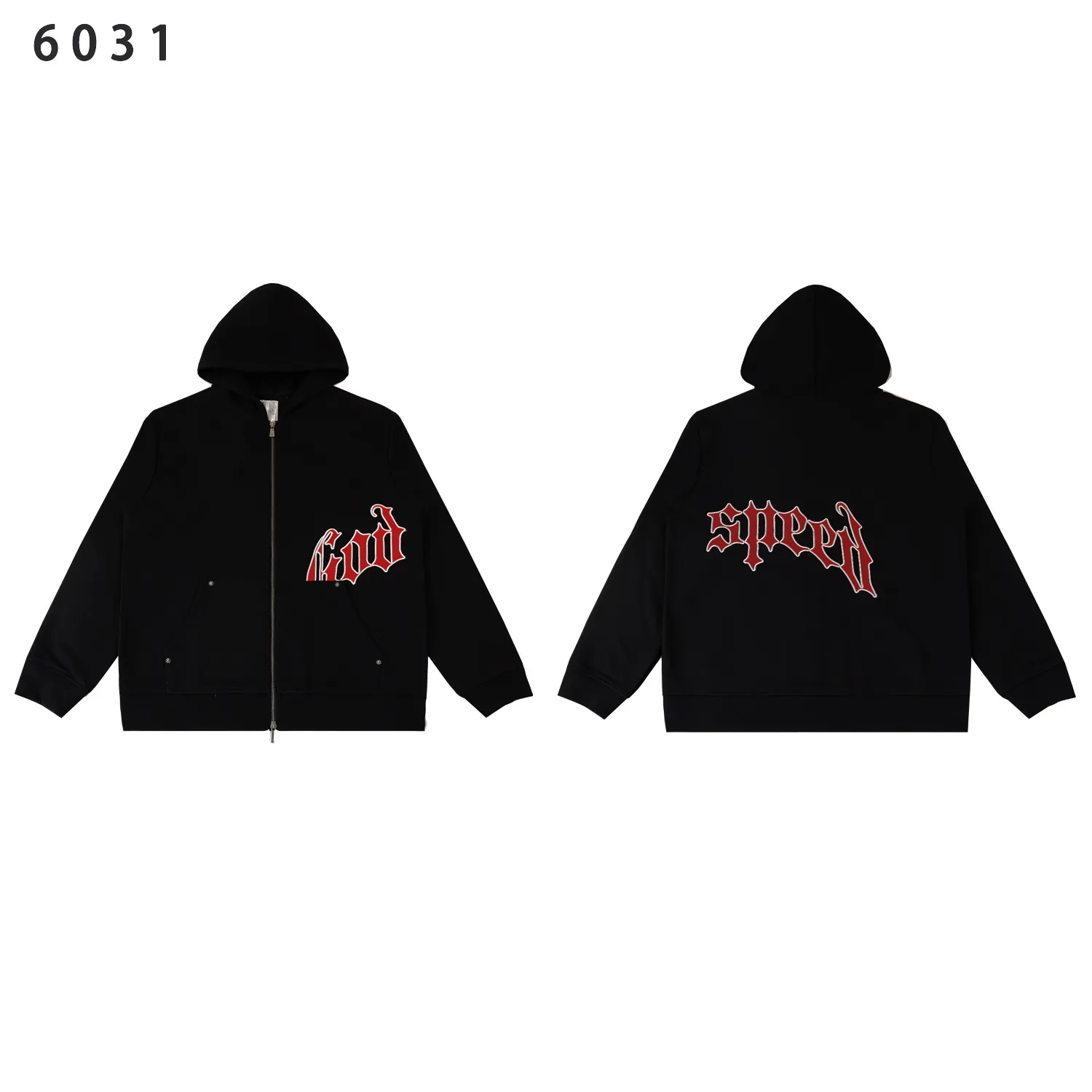 P216 Real shot high-level version of GODSPEED beauty trend simple letters, after 2025 European and American high street men's and women's cardigan hooded sweatshirt coat hoodie Color: black black black red red apricot black and white color blue gray code number: S M L XL