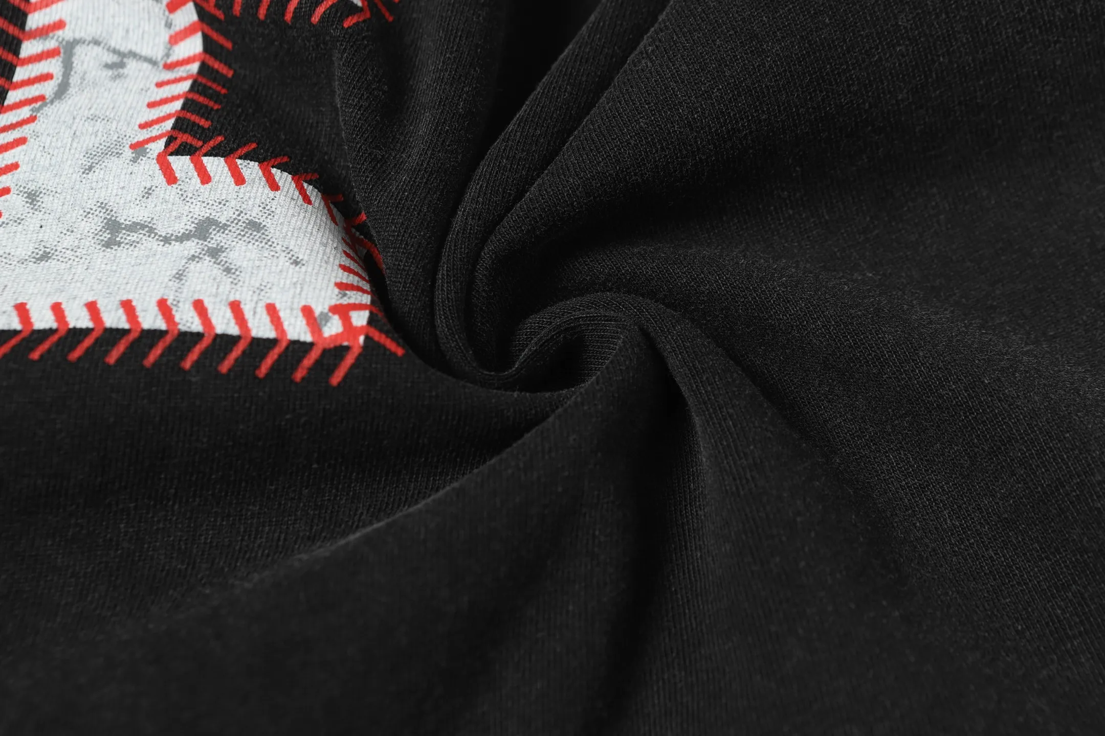 6013#washed black｜P116 Godspeed cross-border American rock and roll street washed retro style short-sleeved T (craft printing) fabric (fabric): 32 count combed double yarn 250g weight size (size): S-M-L-XL color (colour): washed black 👉