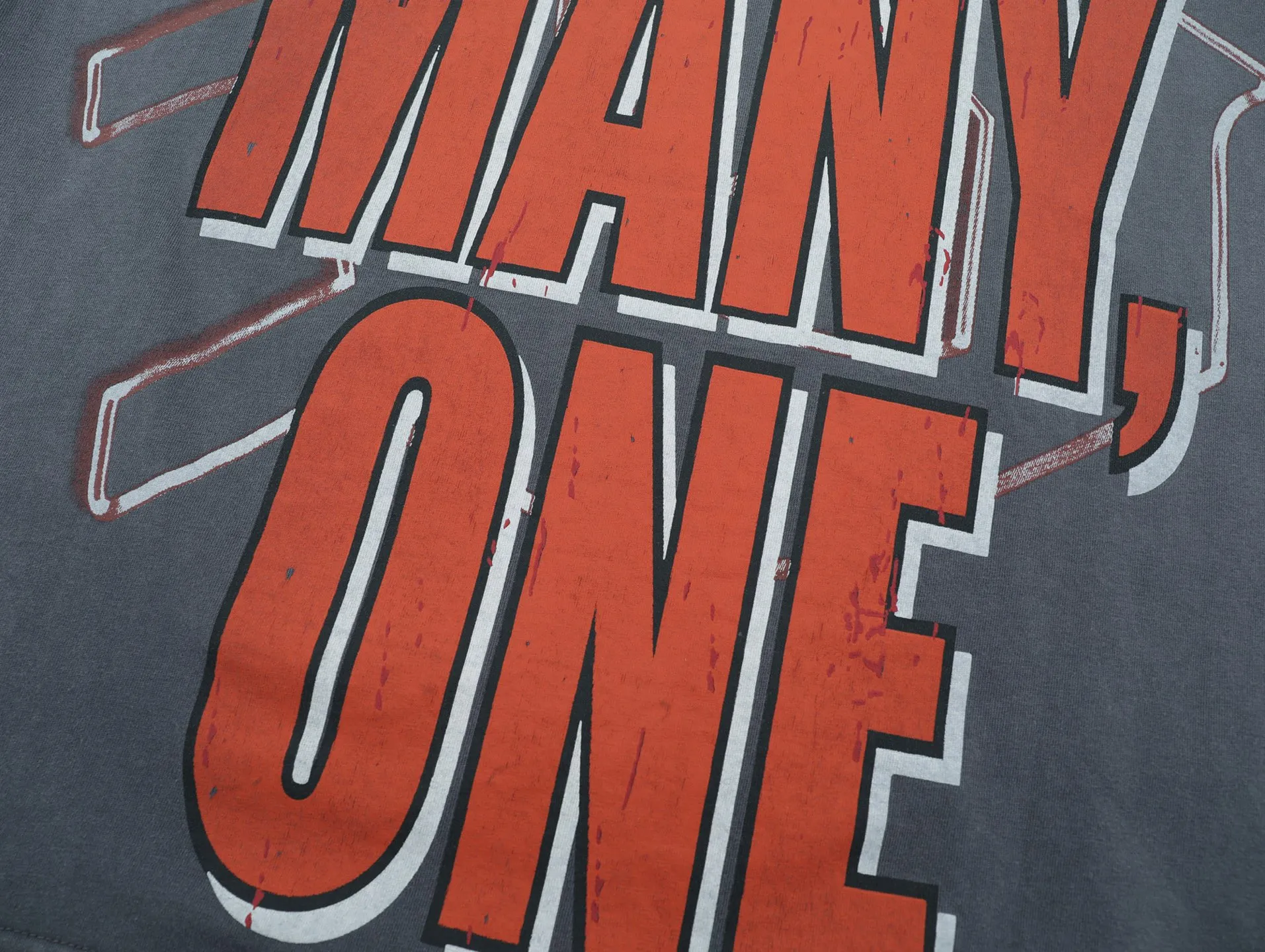G122# P124 Godspeed short-sleeved T-shirt color: Gray, Bone size: S M L XL