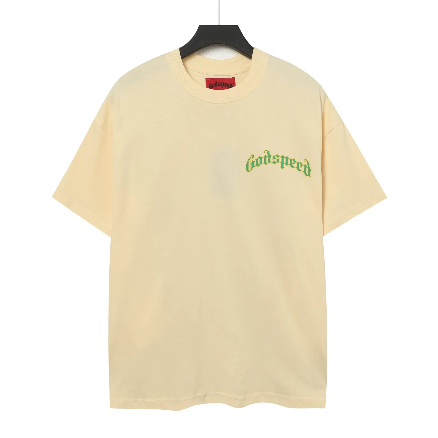 5050##White: Apricot｜P104 Godspeed cross-border American rock and roll street washed retro style short-sleeved T (craft printing) fabric (fabric): 32-count combed double yarn 240 grams weight code number (size): S-M-L-XL color (colour): white, apricot,