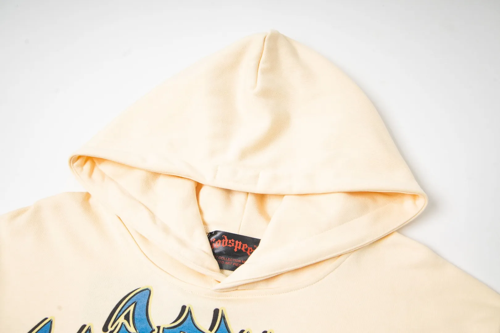 G50# GodSpeed ​​white ink direct spray sweatshirt Size S-XL Wash black P236 Apricot P226