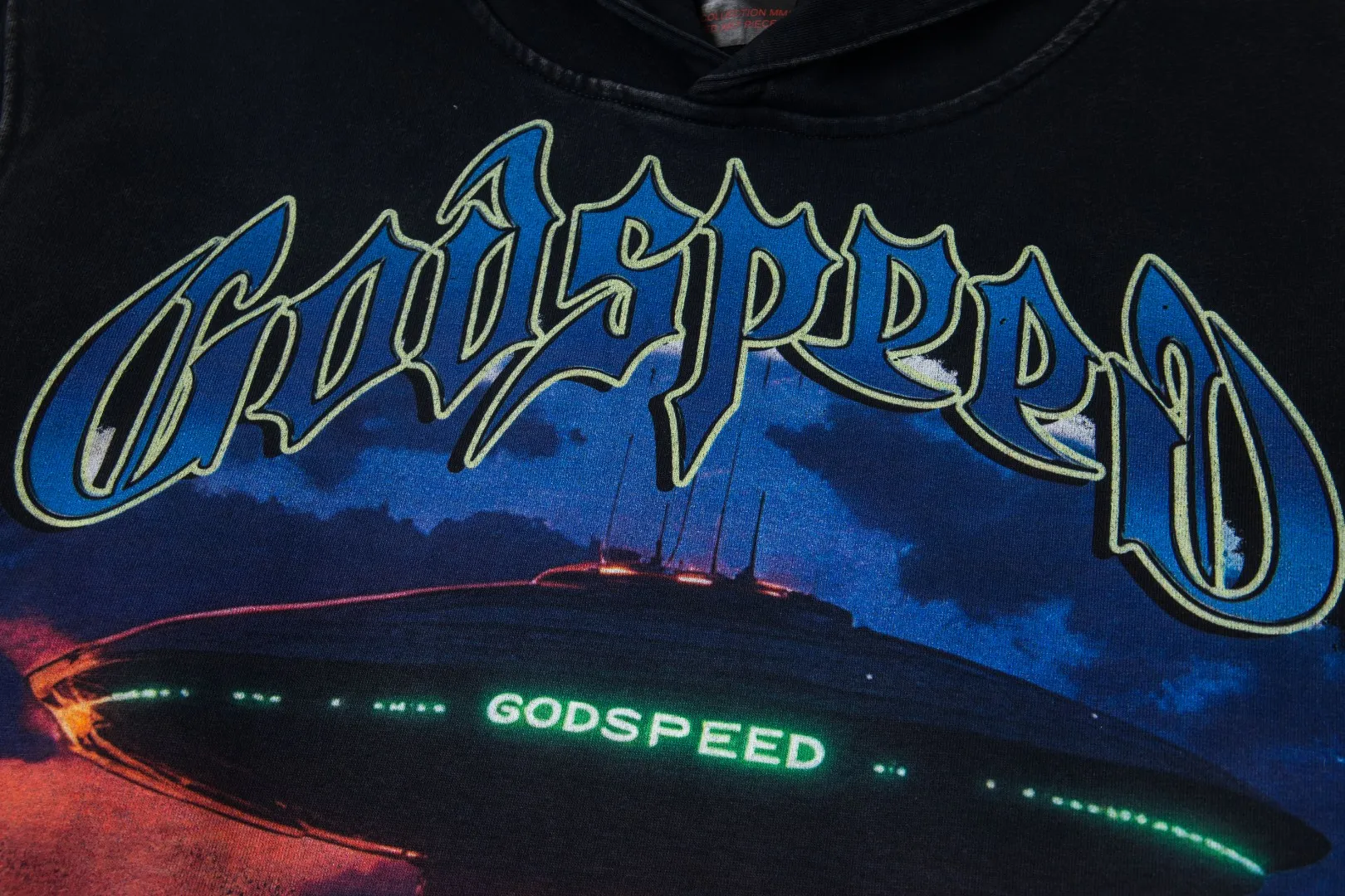 G50# GodSpeed ​​white ink direct spray sweatshirt Size S-XL Wash black P236 Apricot P226