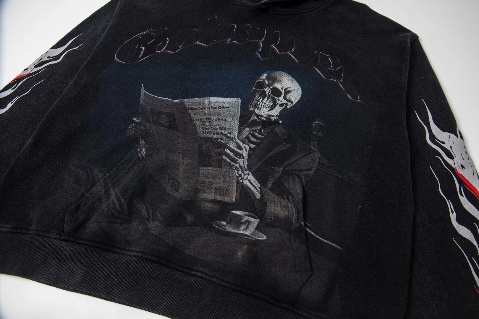 G03# GodSpeed ​​white ink direct spray sweatshirt S-XL washed black, red P236 apricot P226