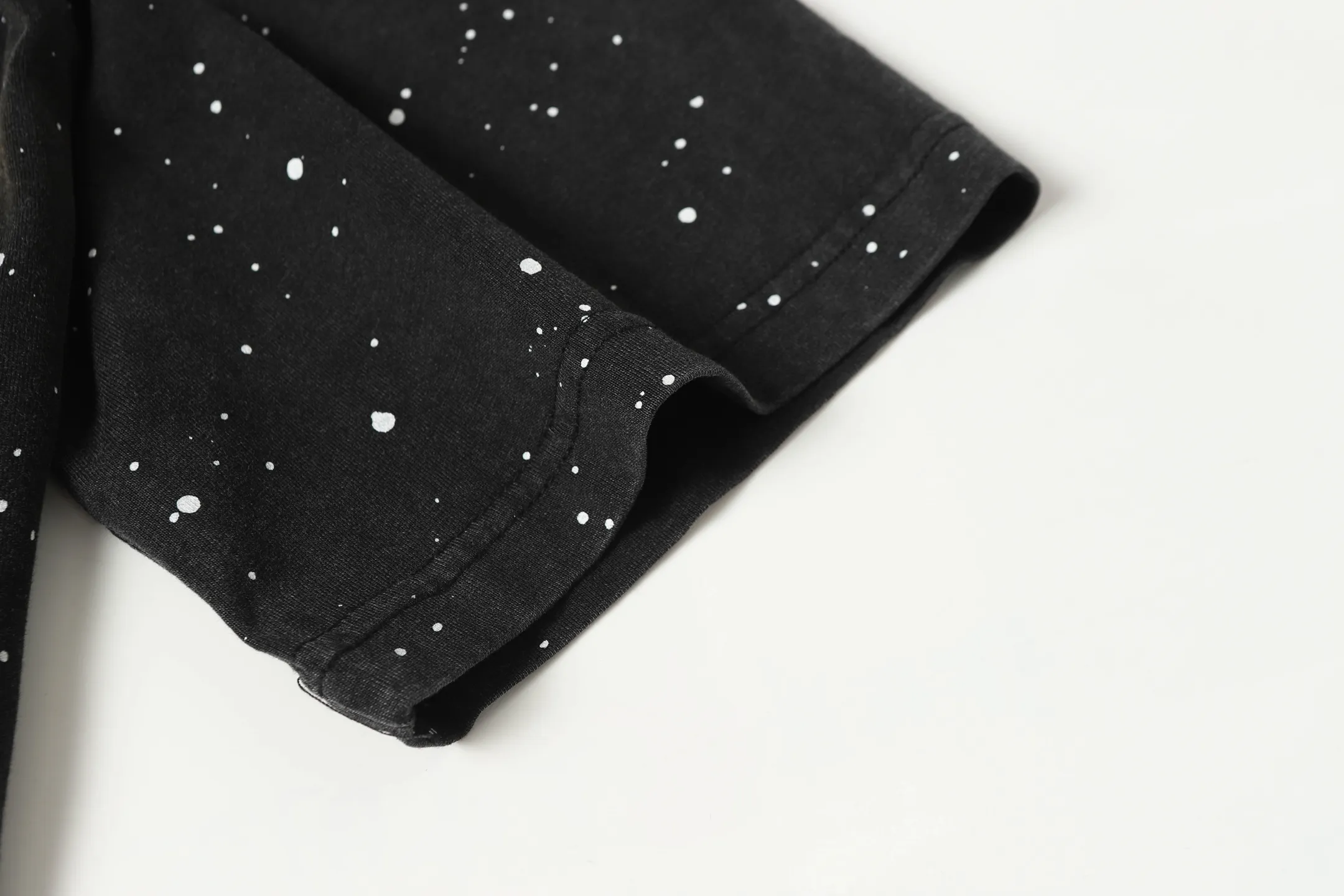 6062#washed black｜P116 Godspeed cross-border American rock and roll street washed retro style short-sleeved T (craft printing) fabric (fabric): 32 count combed double yarn 250g weight code number (size): S-M-L-XL color (colour): washed black 👉